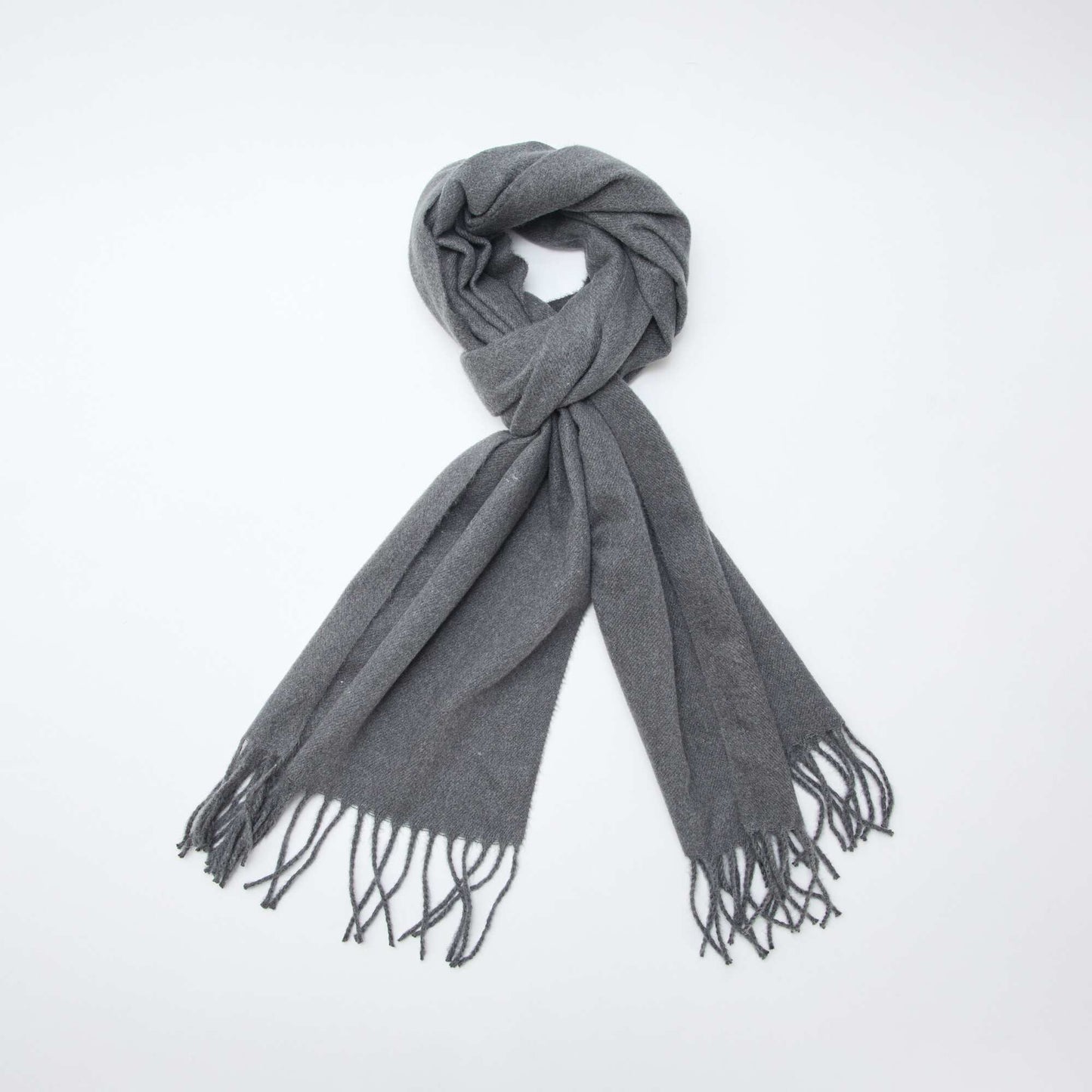 Echarpe à frange GRIS