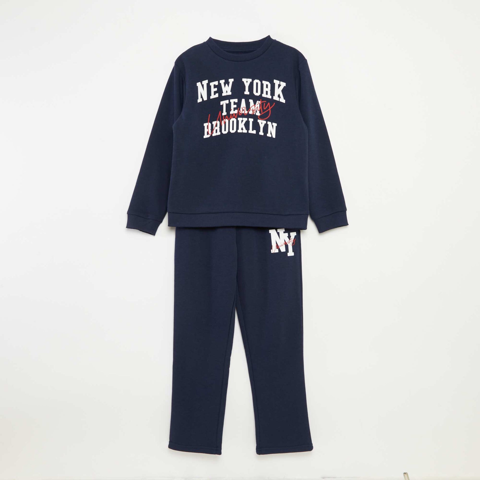 Ensemble sweat + pantalon esprit campus - 2 pièces BLEU