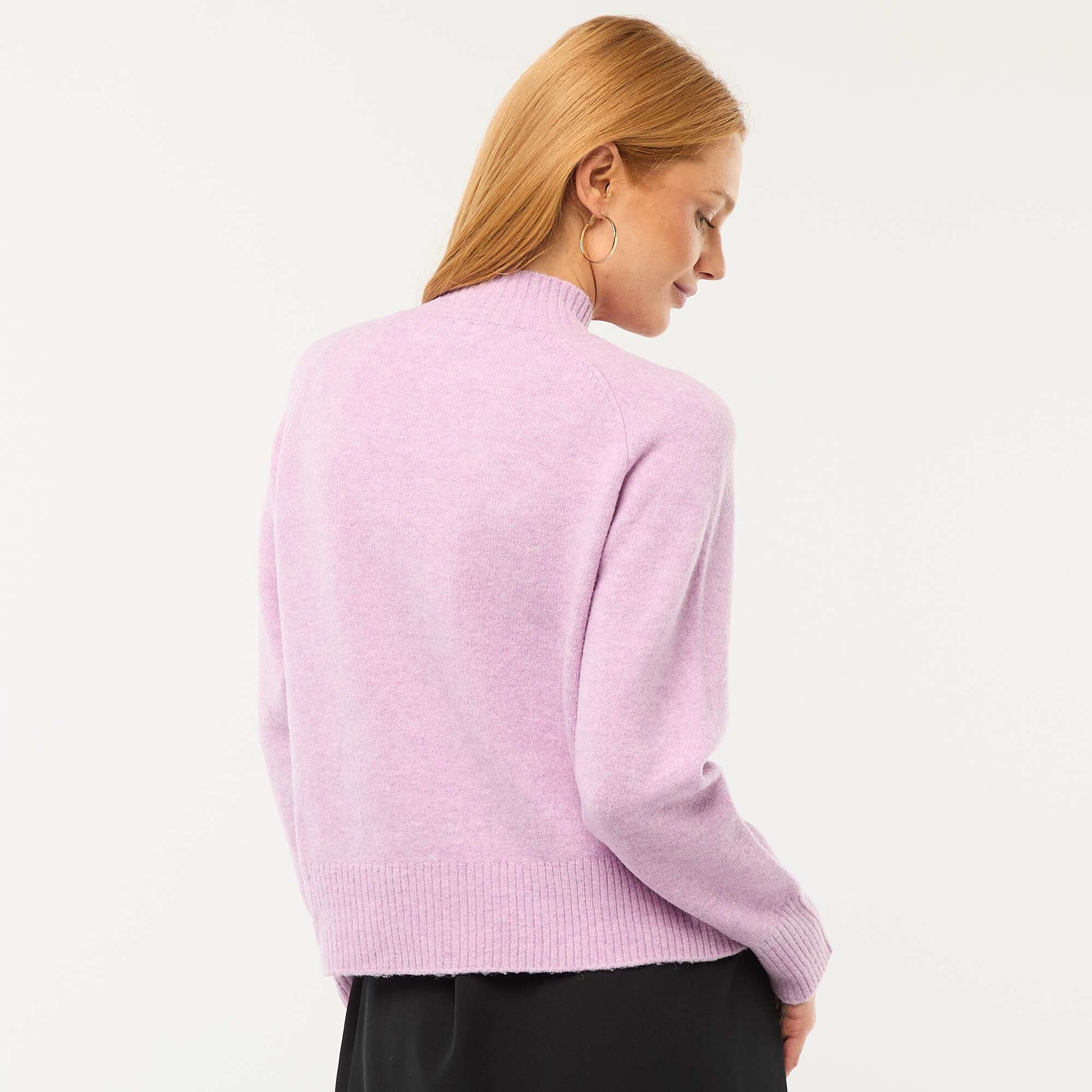 Pull en maille col montant VIOLET