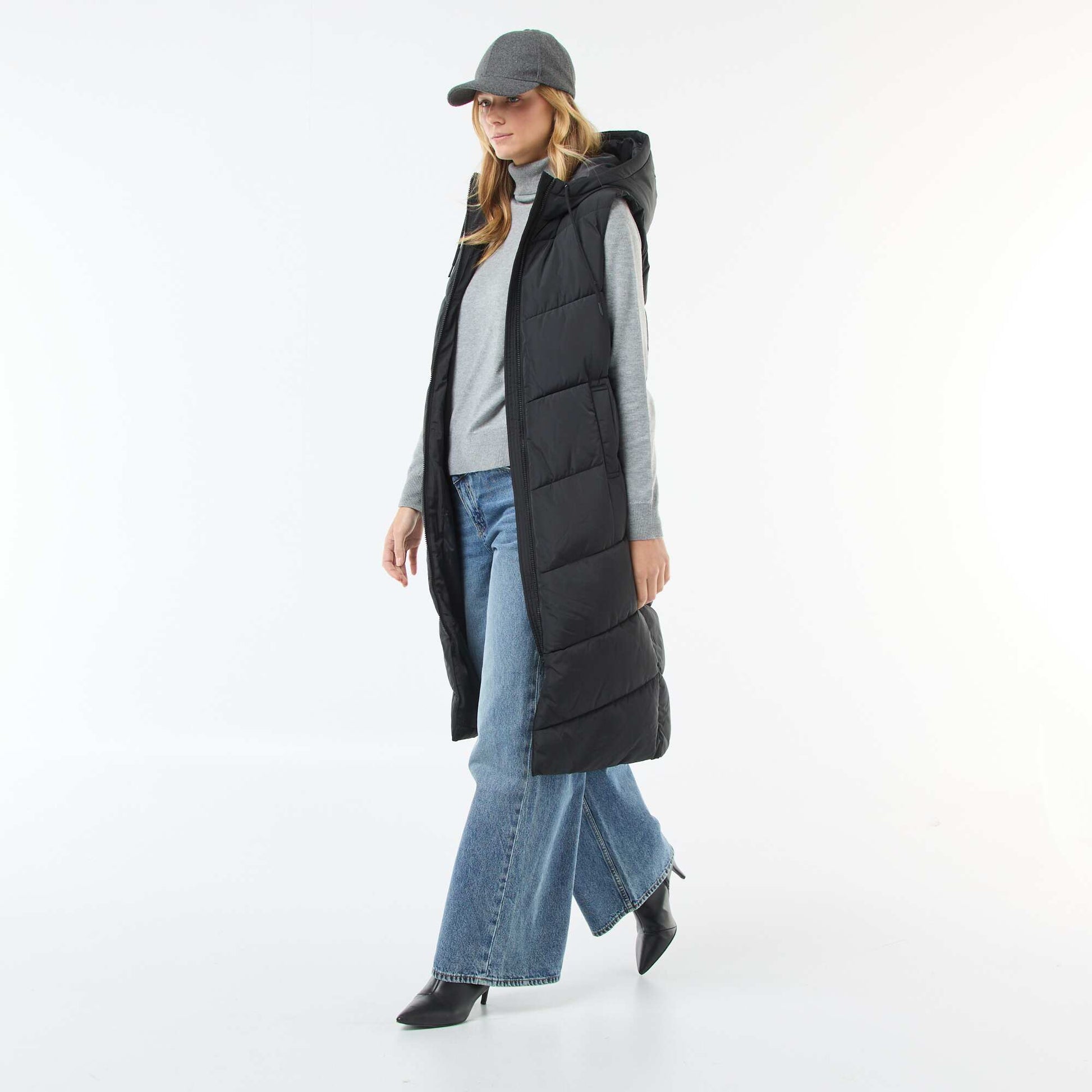 Pull col roulé uni GRIS