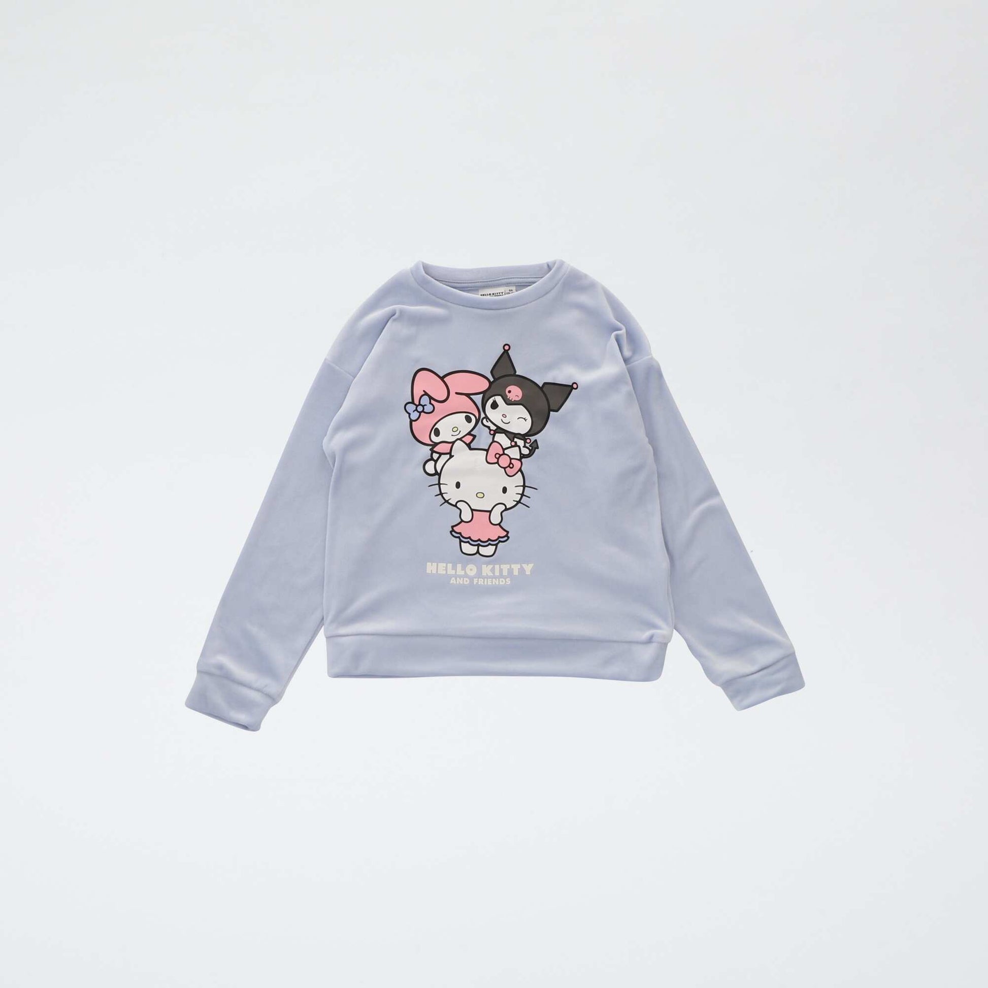 Ensemble de pyjama long en polaire 'Kuromi' 'Hello Kitty' - 2 pièces BLEU