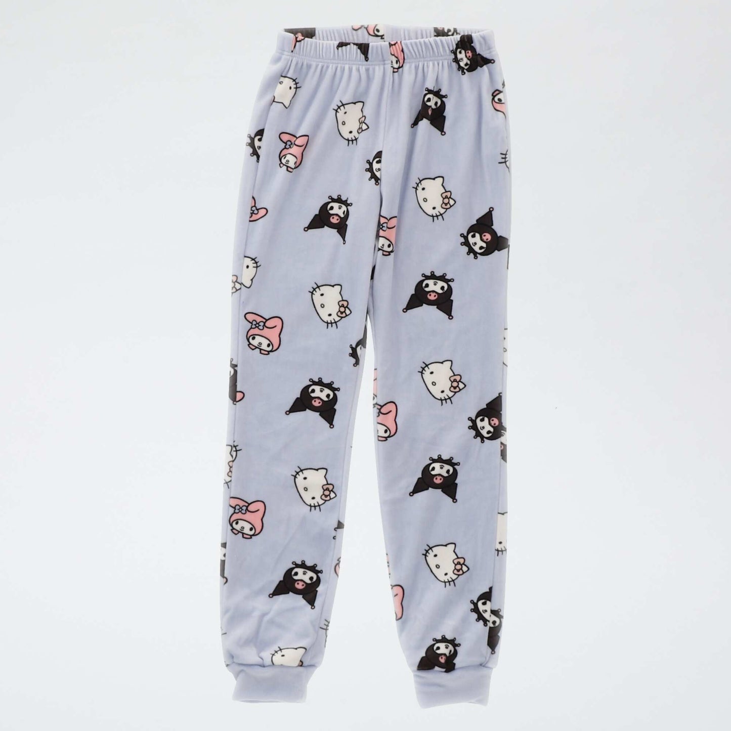 Ensemble de pyjama long en polaire 'Kuromi' 'Hello Kitty' - 2 pièces BLEU