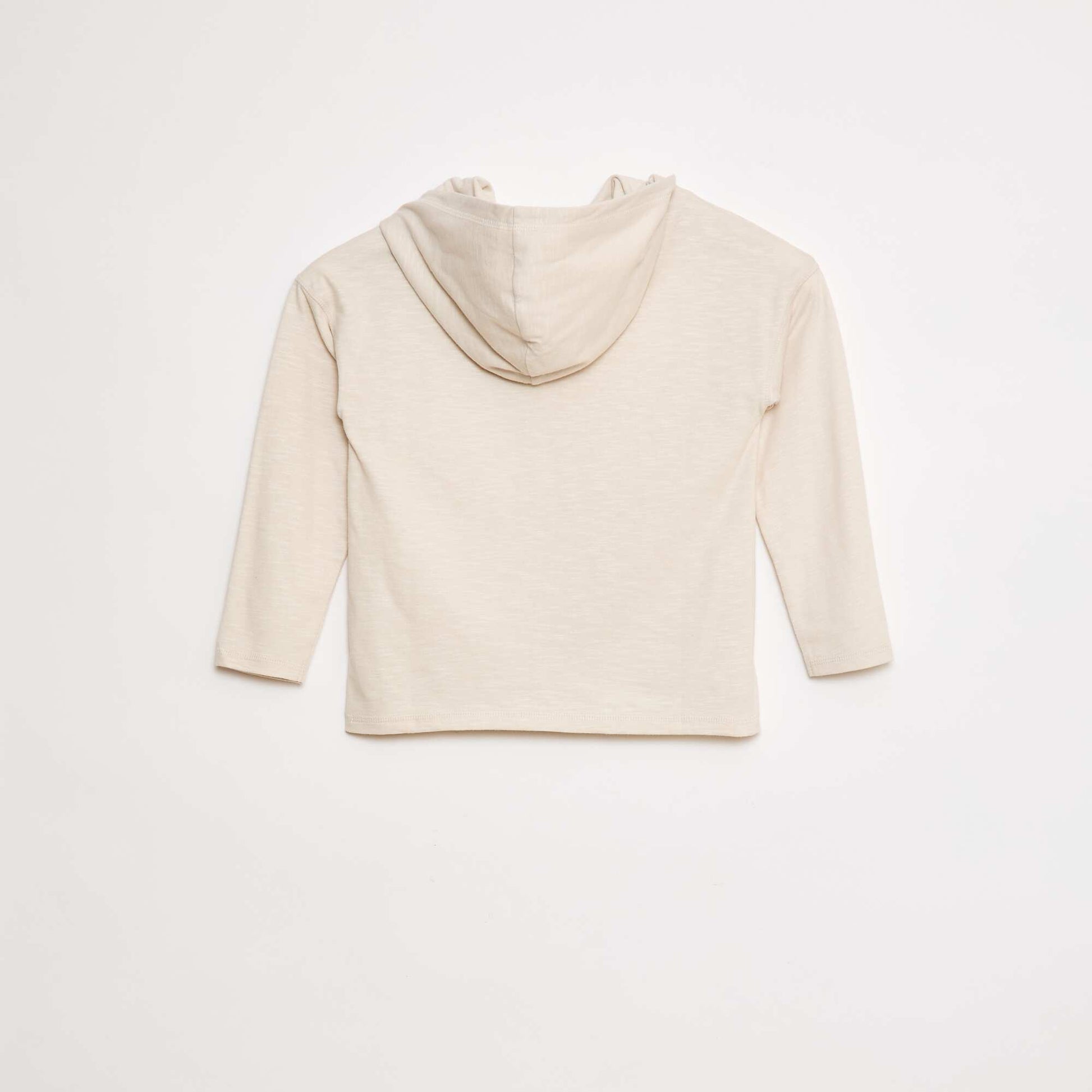 T-shirt à capuche à manches longues BLANC