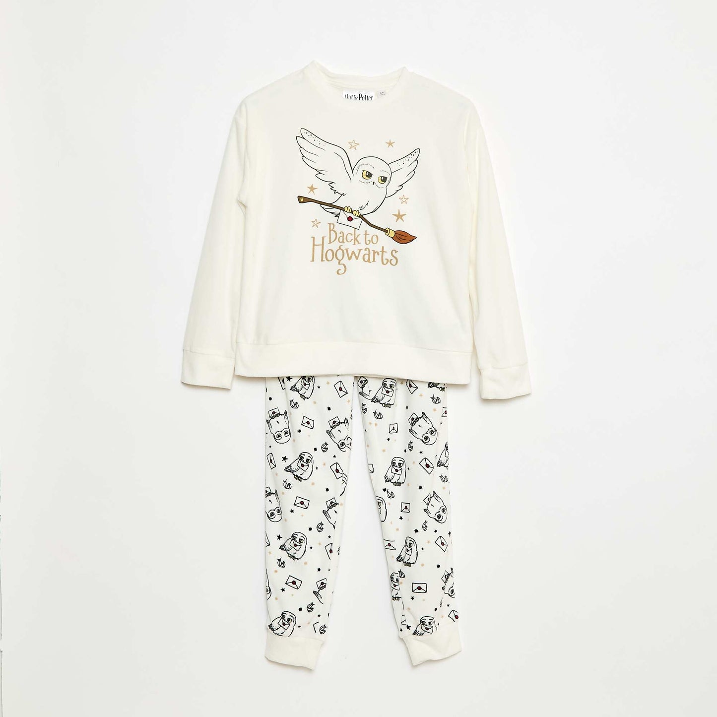 Pyjama long en polaire 'Harry Potter' - 2 pièces BLANC