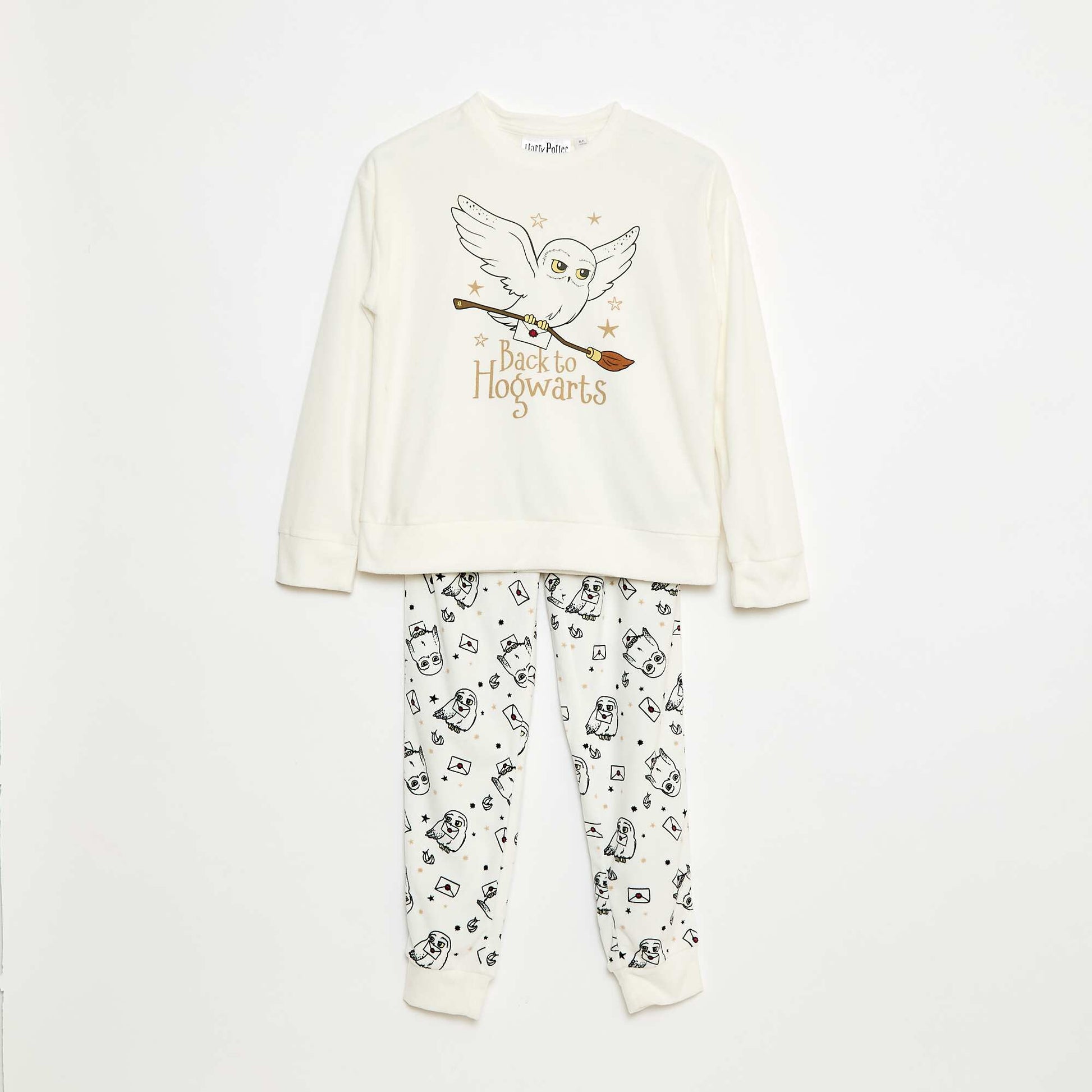 Pyjama long en polaire 'Harry Potter' - 2 pièces BLANC