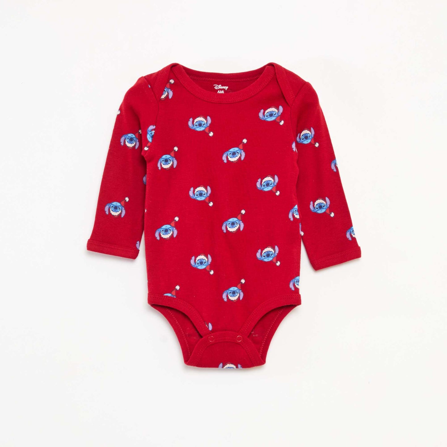 Lot de 2 bodies 'Stitch' 'Disney' ROUGE