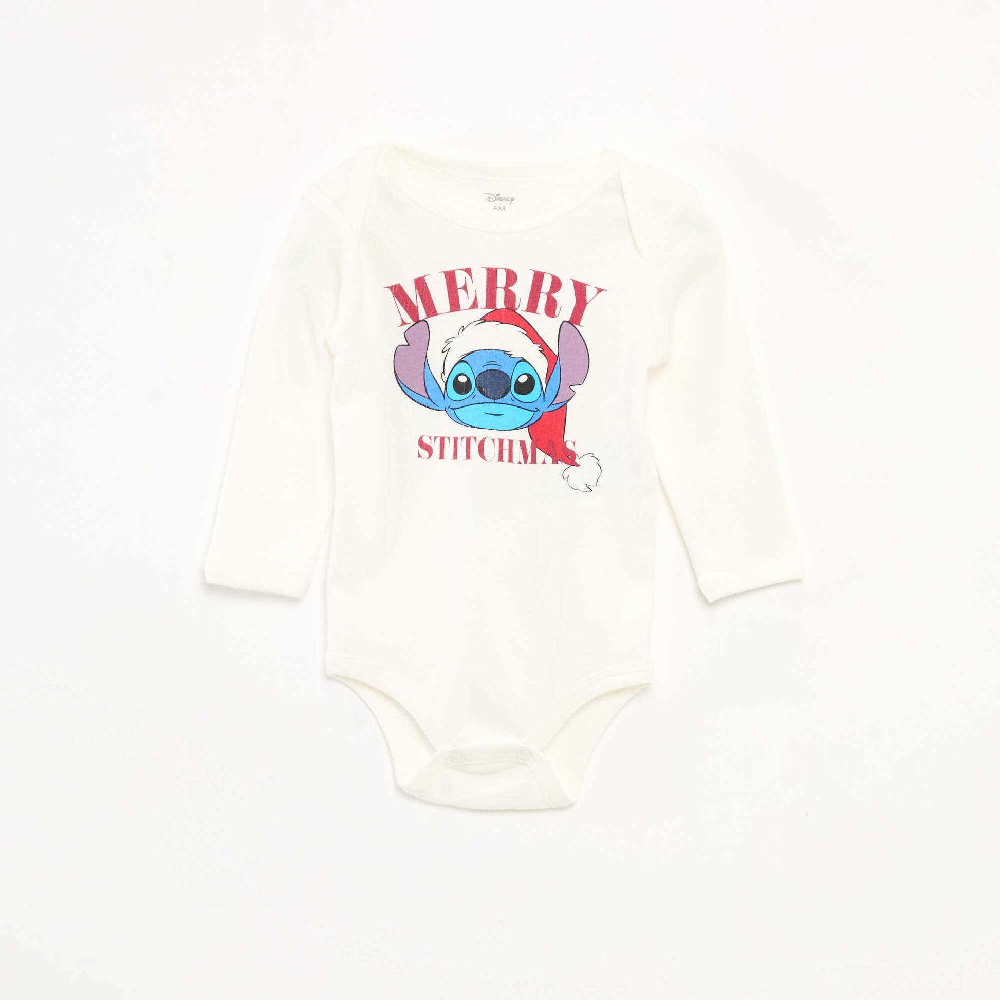 Lot de 2 bodies 'Stitch' 'Disney' ROUGE