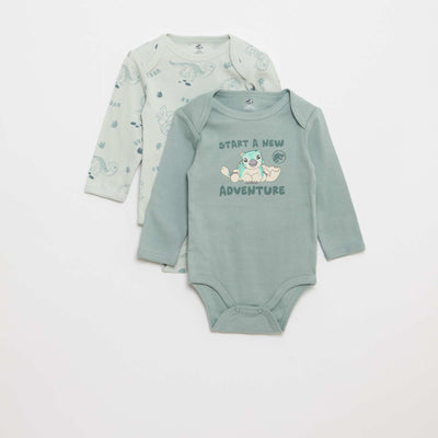 Lot de 2 bodies 'Jurassic Park' VERT