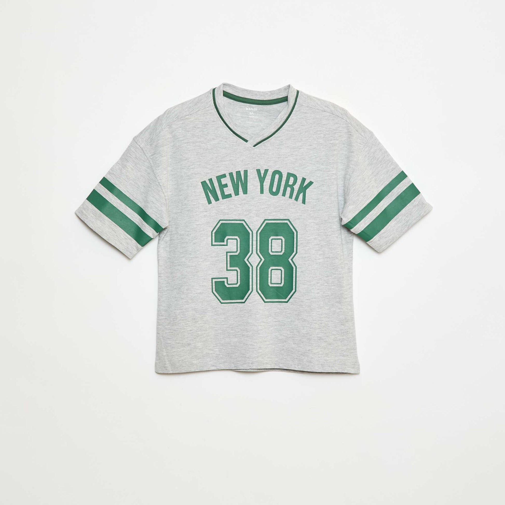 T-shirt esprit baseball GRIS