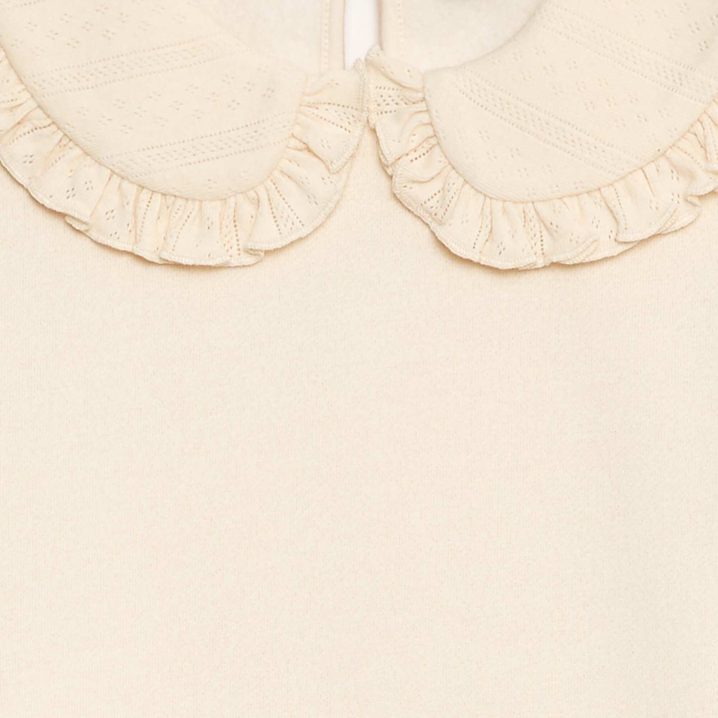 Sweat uni à col fantaisie BLANC