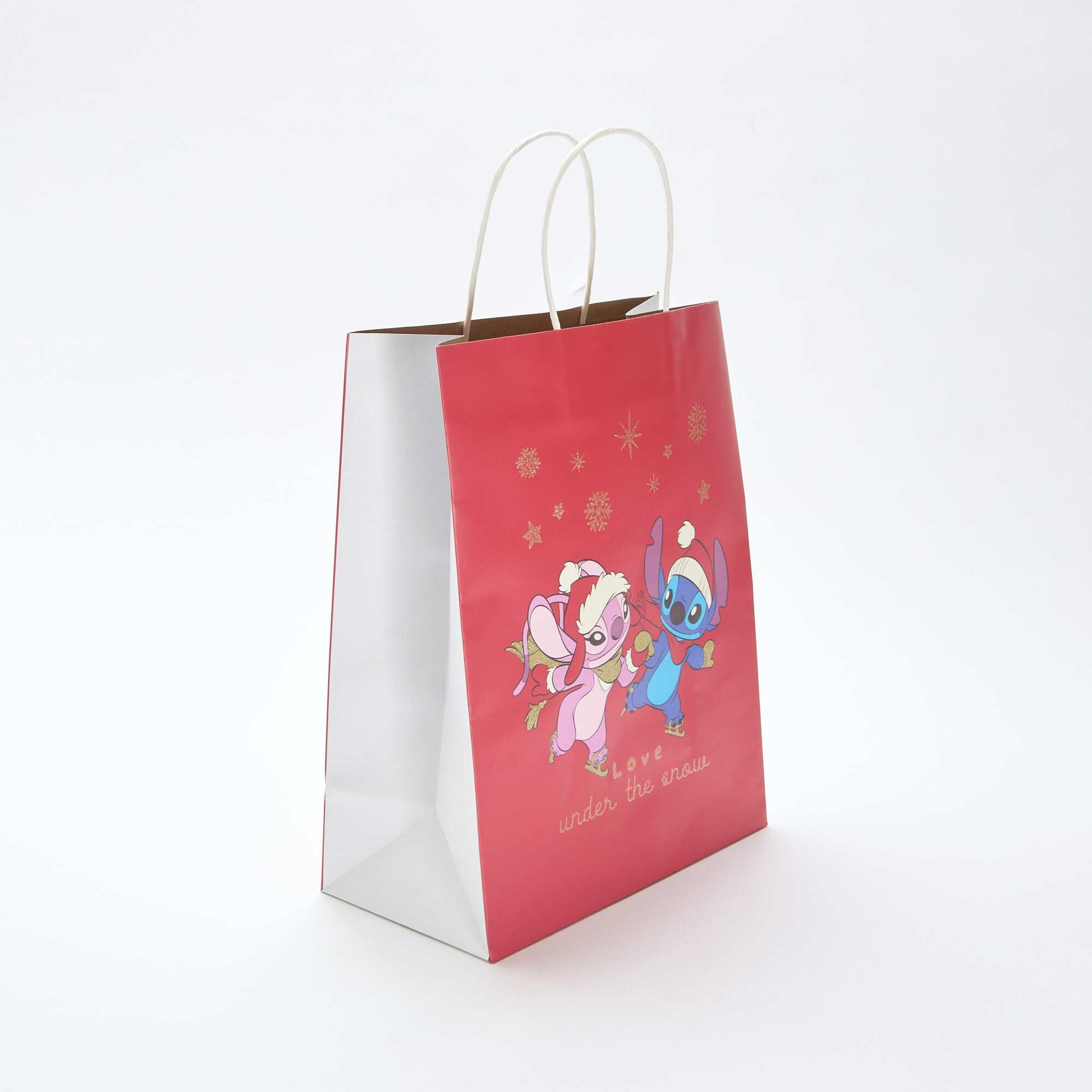 Sac cadeau Noël 'Disney' 32x24x13 cm environ BLANC