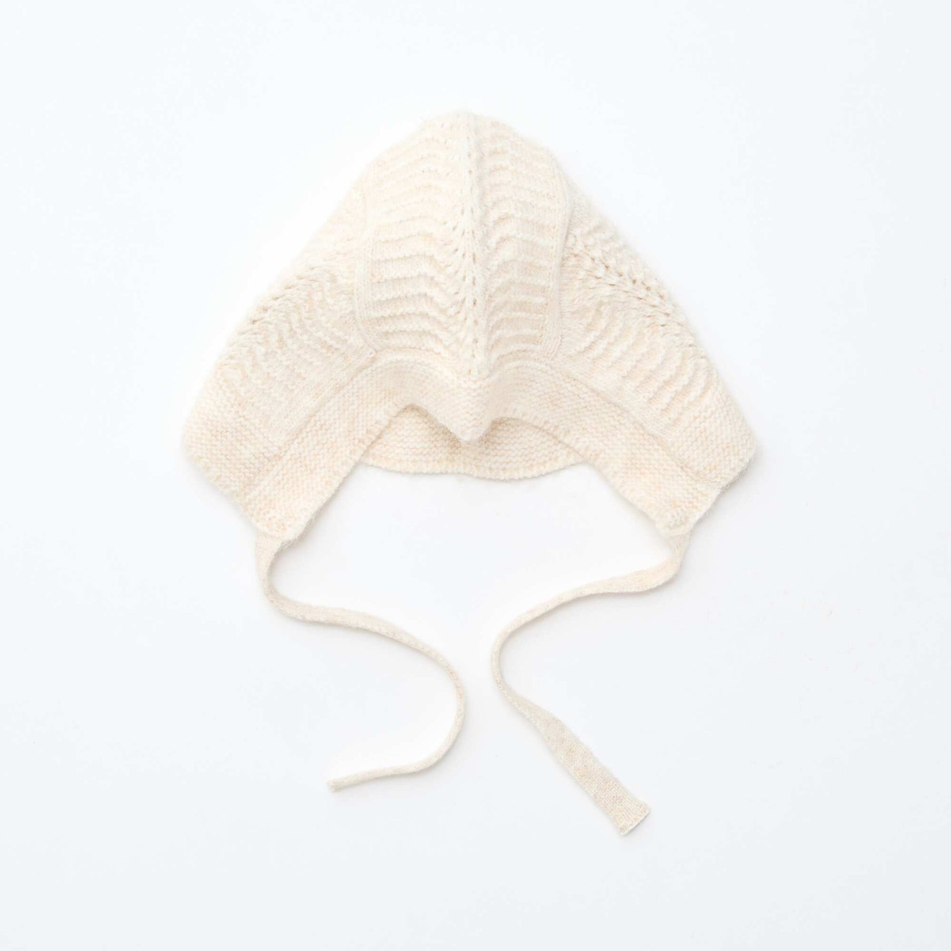 Bonnet en maille fantaisie BEIGE