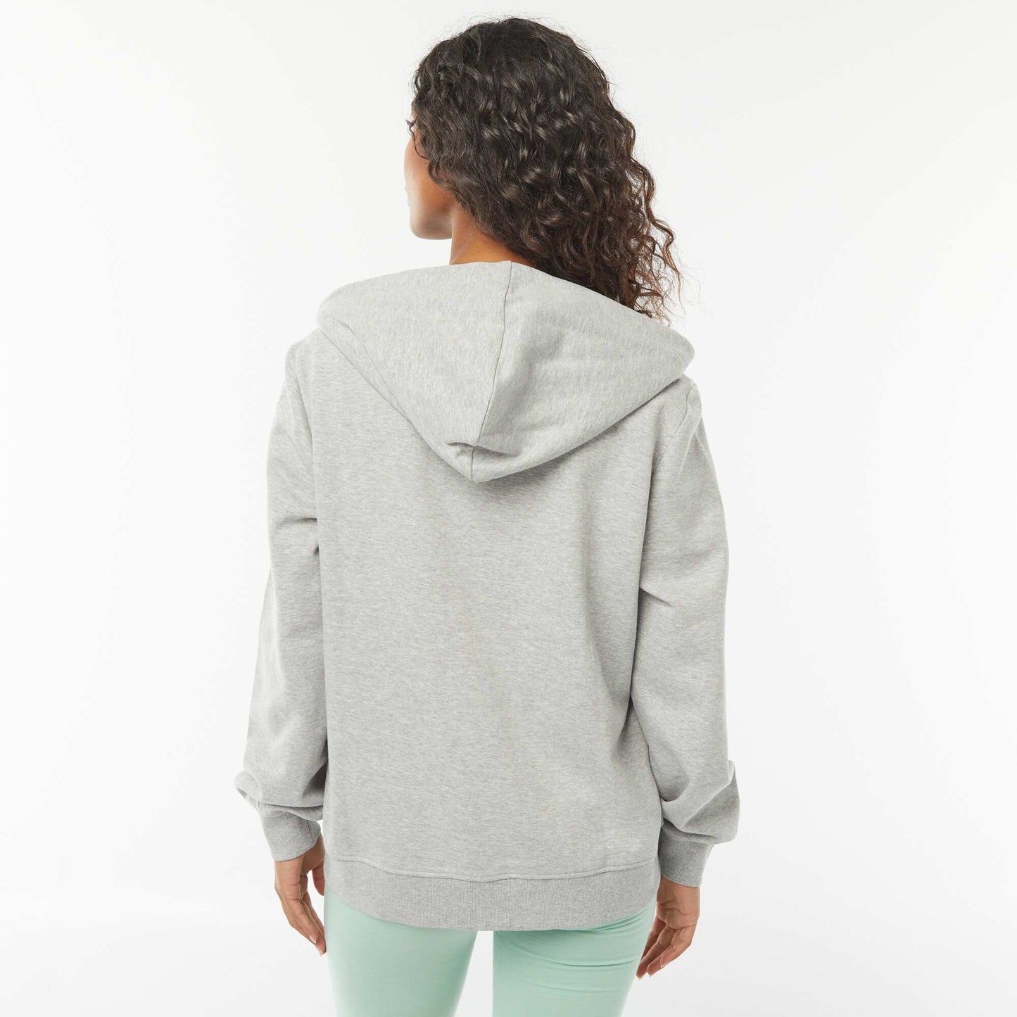 Sweat zippé à capuche basique GRIS