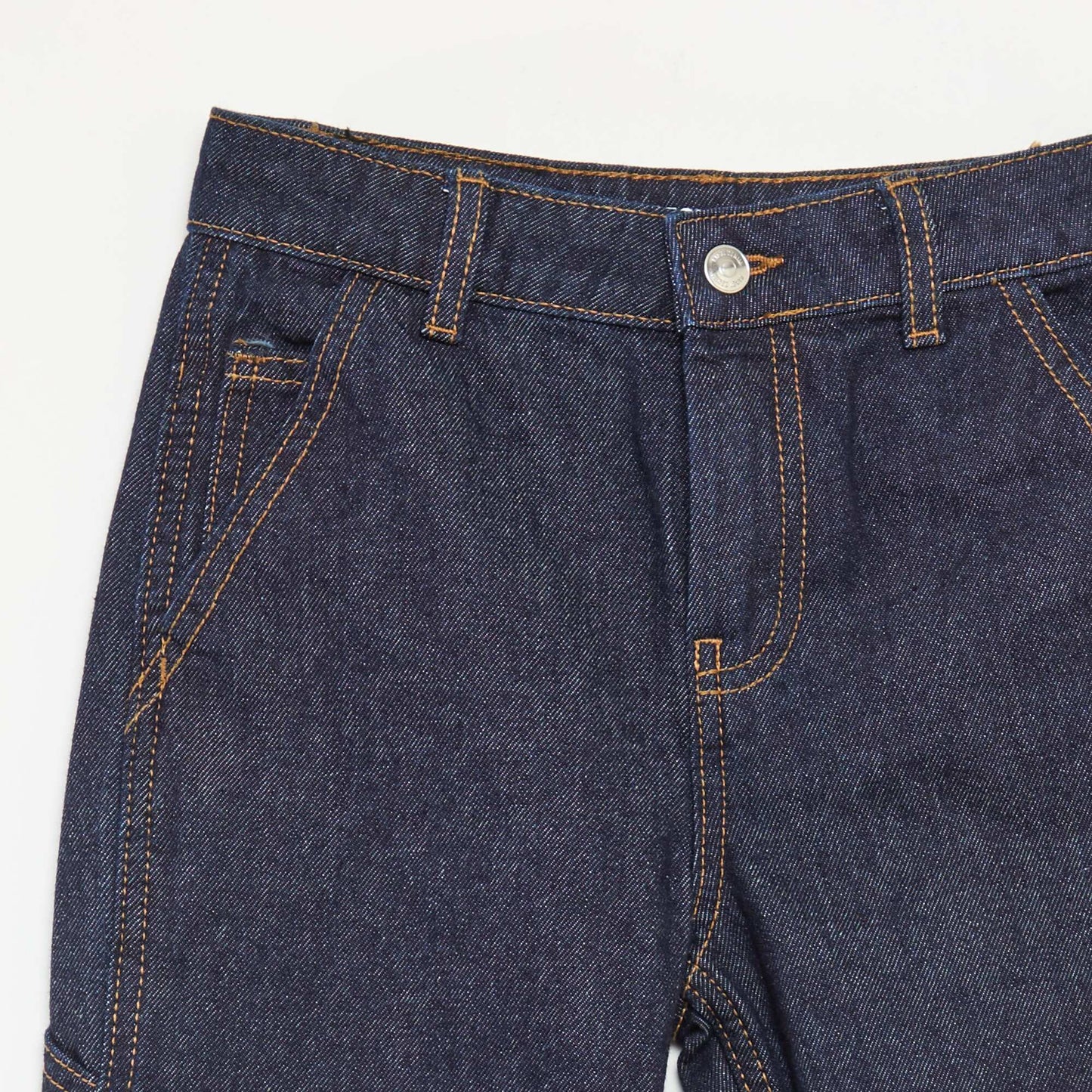 Pantalon denim relaxed fit BLEU