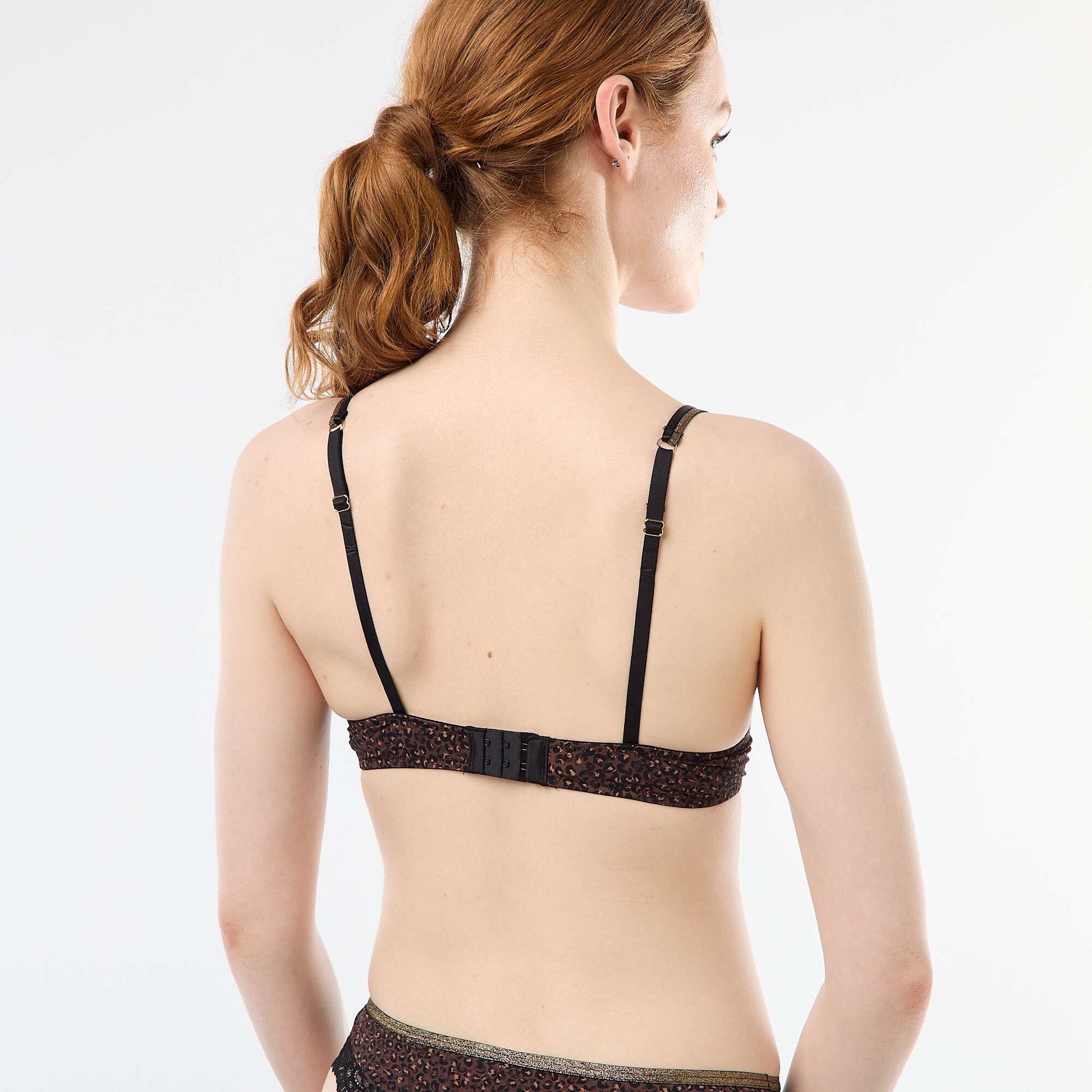 Soutien-gorge en microfibre imprimé MARRON