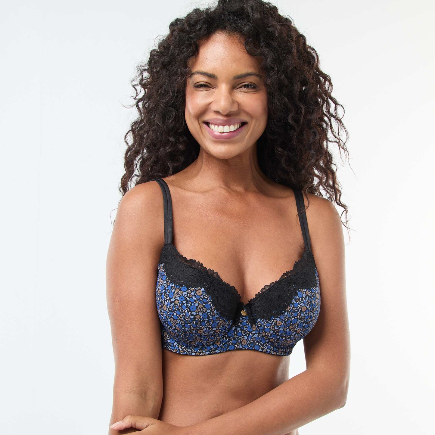 Soutien-gorge corbeille emboîtant imprimé BLEU