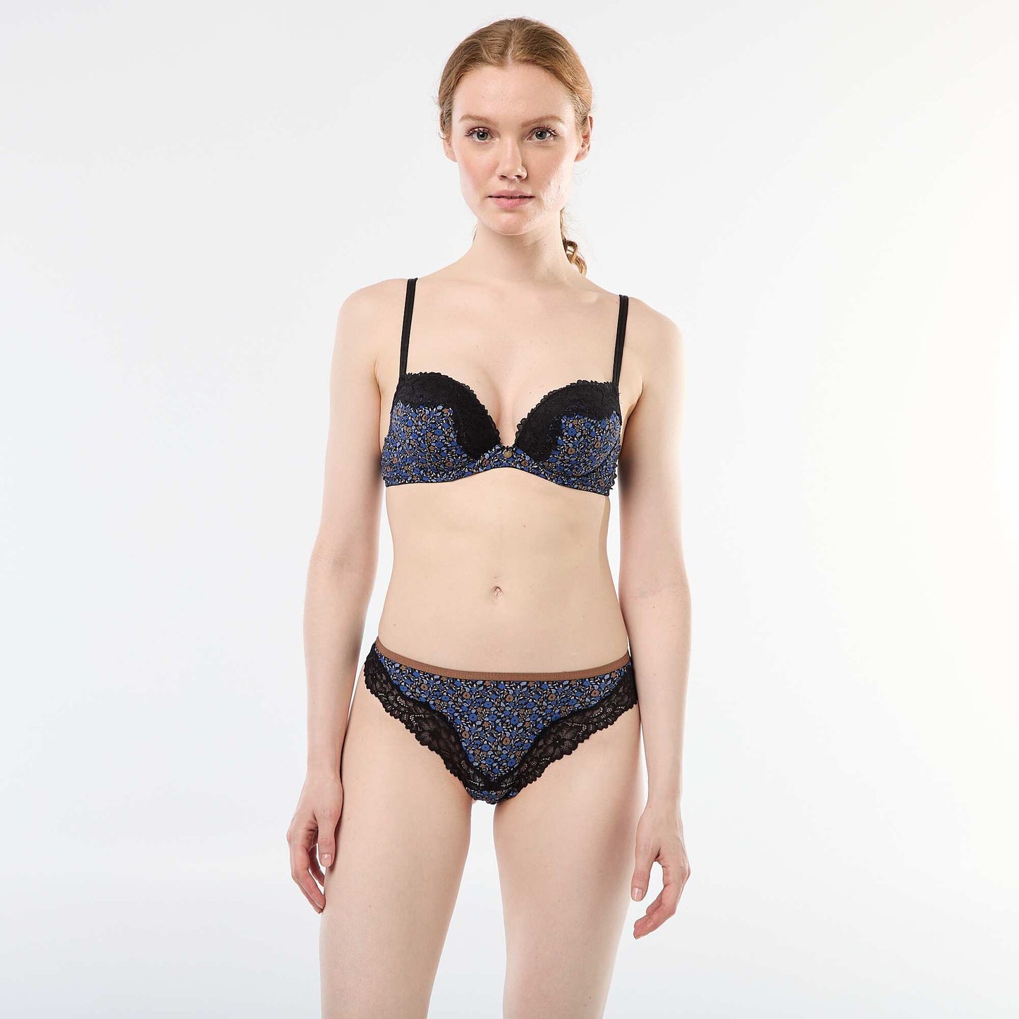 Tanga en microfibre imprimé BLEU
