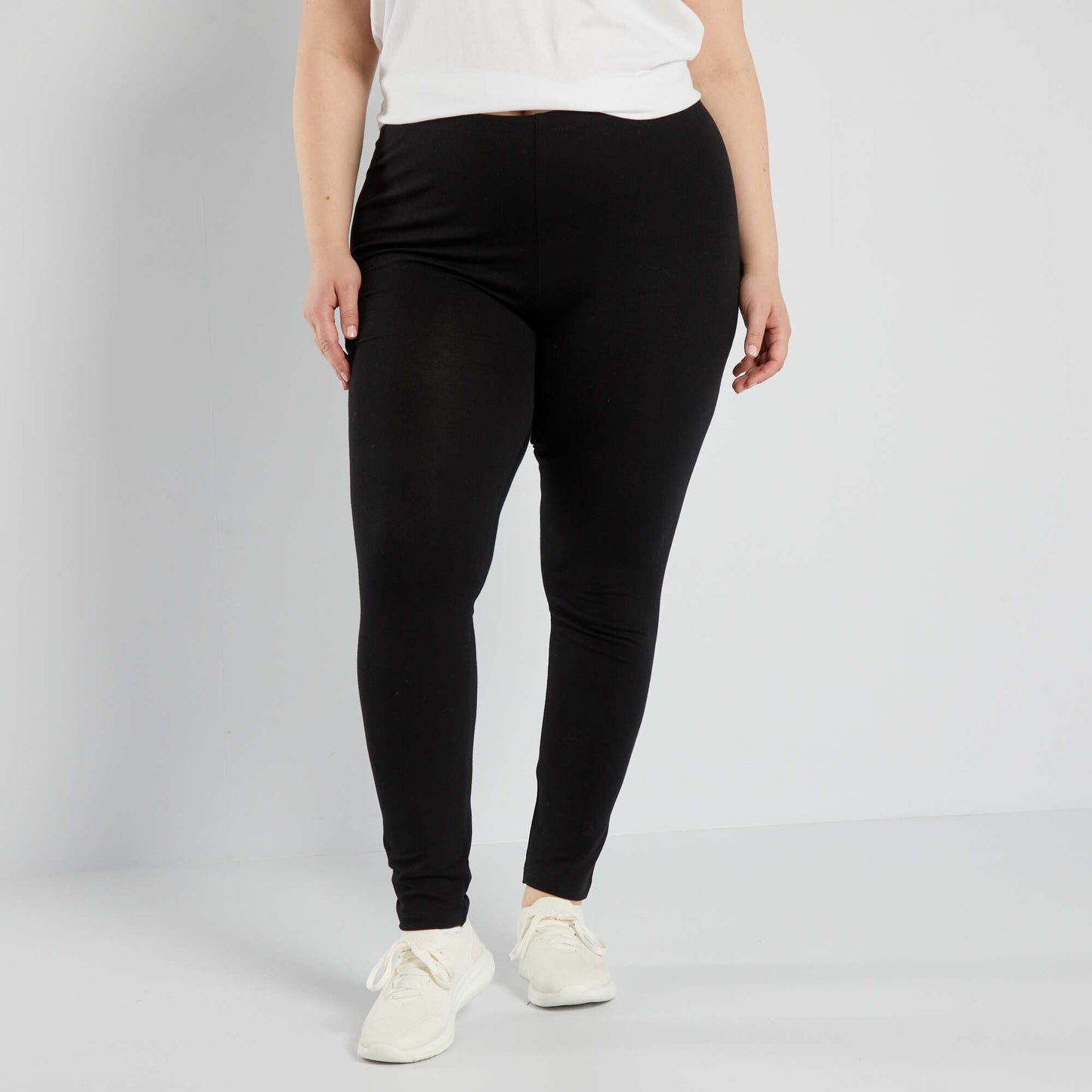 Legging long coton stretch noir