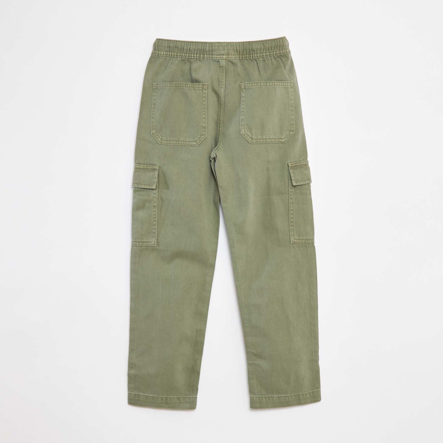Pantalon multipoches avec ceinture élastiquée VERT