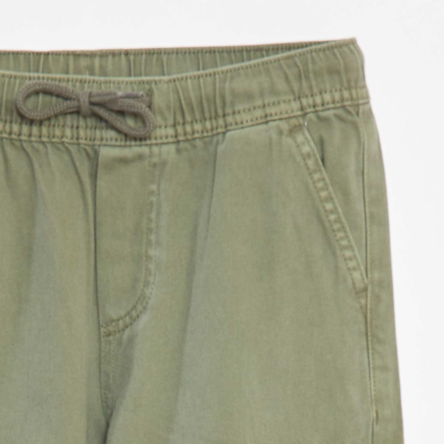 Pantalon multipoches avec ceinture élastiquée VERT