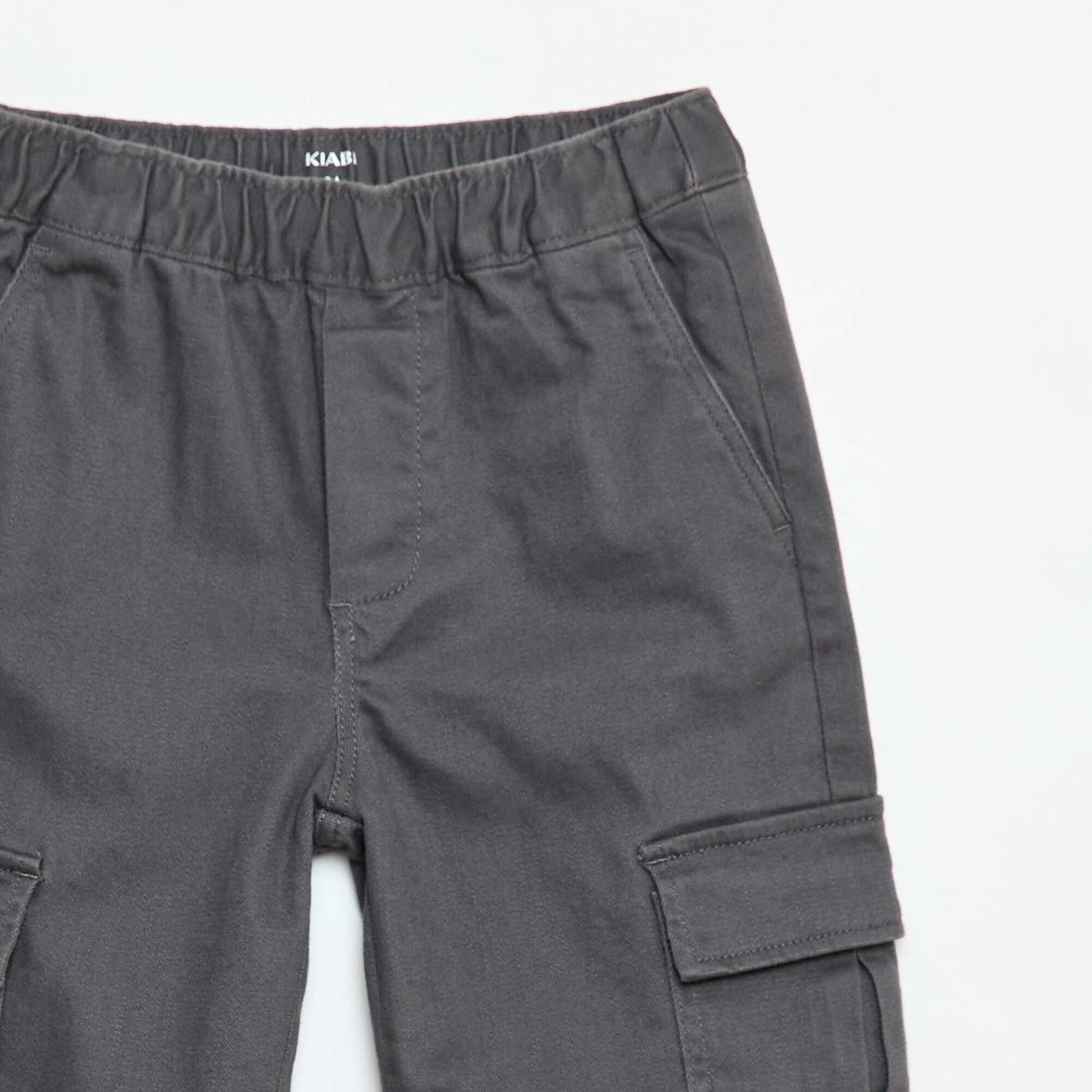 Pantalon regular multipoche GRIS