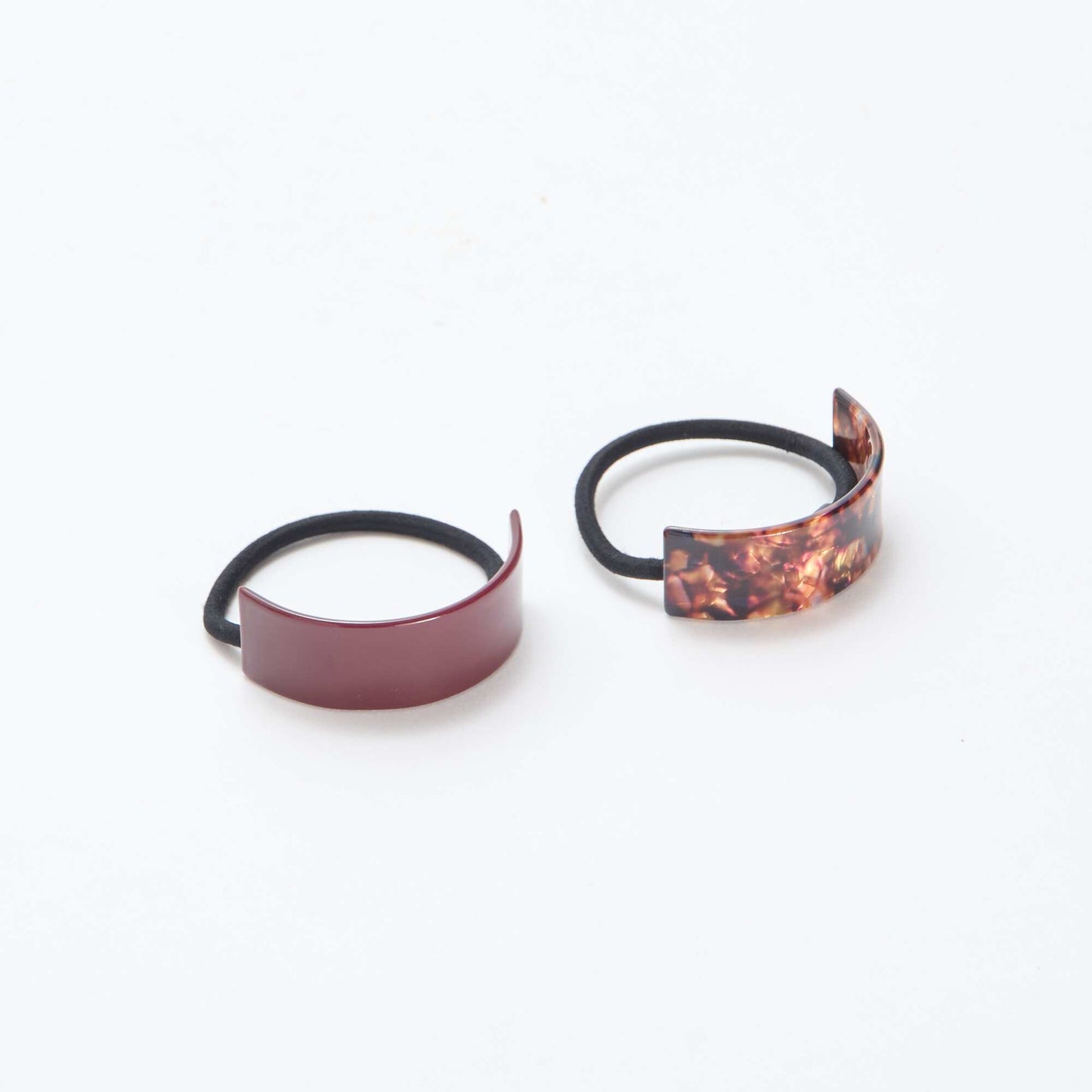 Lot de 2 élastiques avec bijoux ROUGE