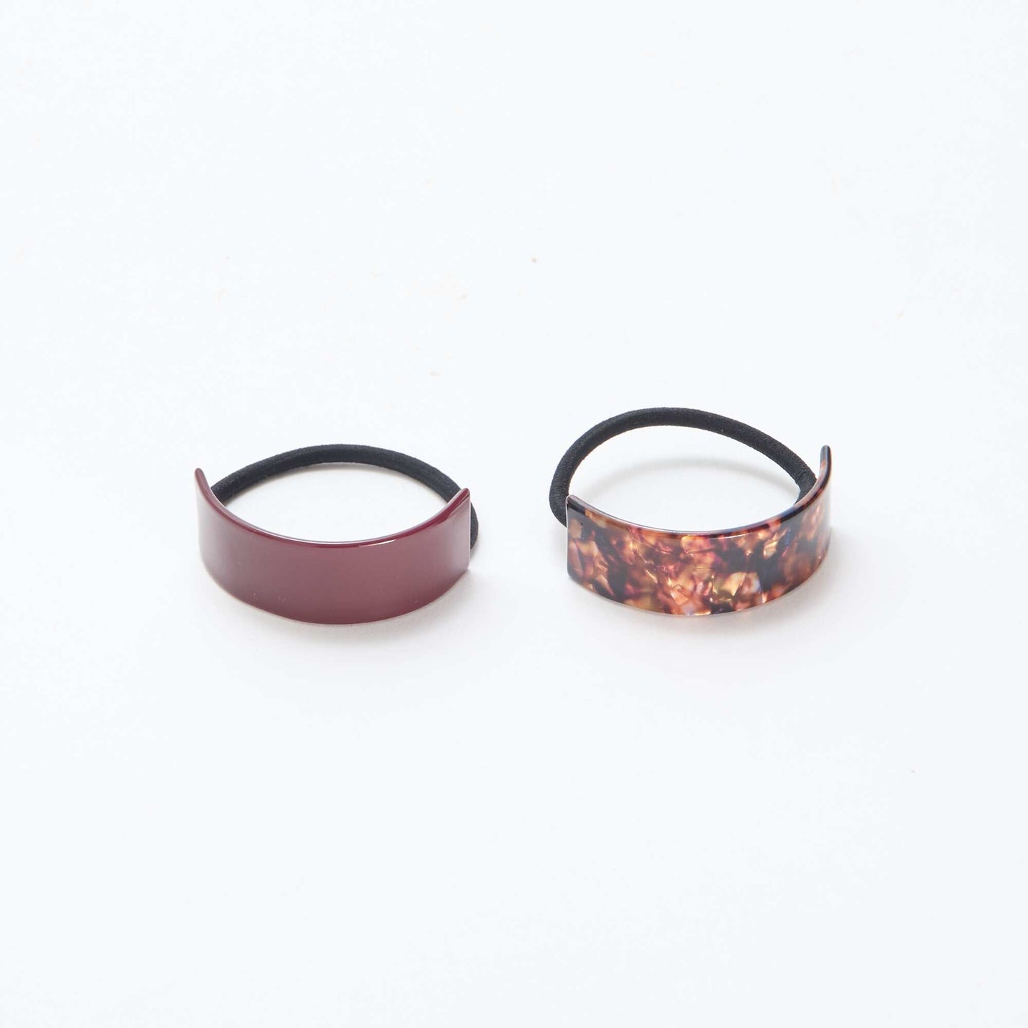 Lot de 2 élastiques avec bijoux ROUGE