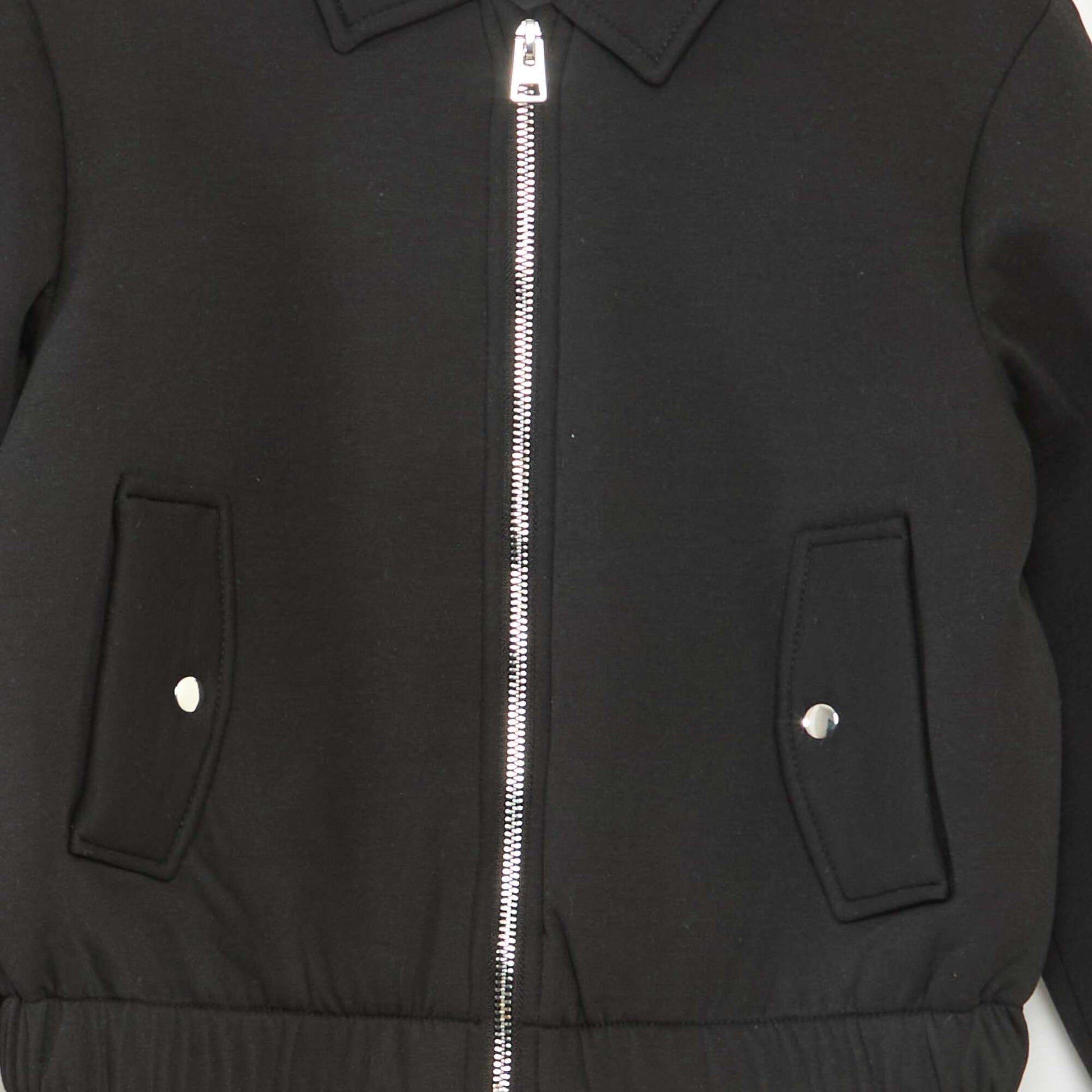 Blouson en maille Milano avec base élastiquée NOIR