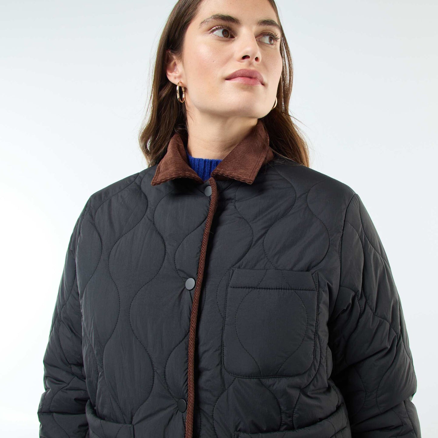 Veste chaude réversible NOIR