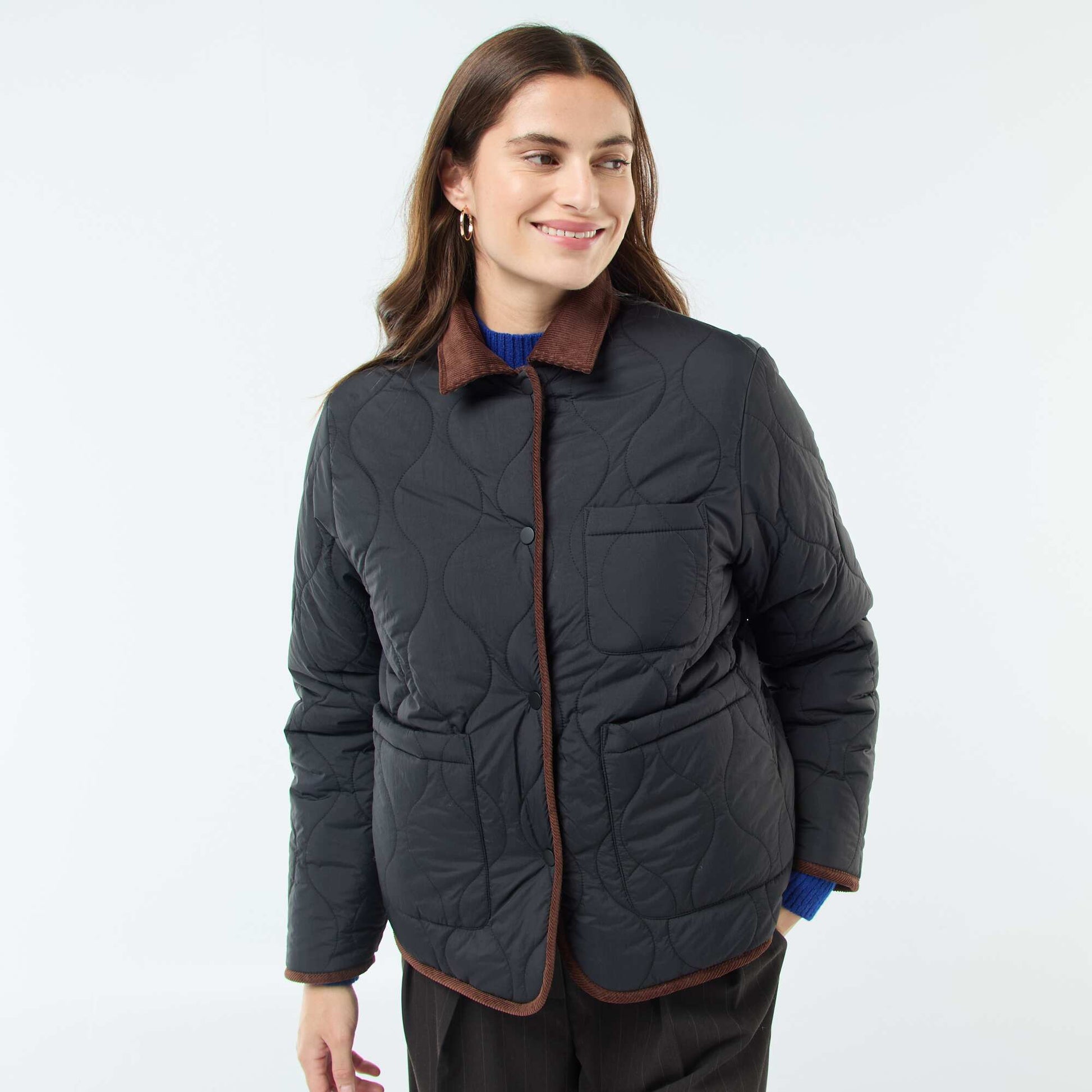 Veste chaude réversible NOIR