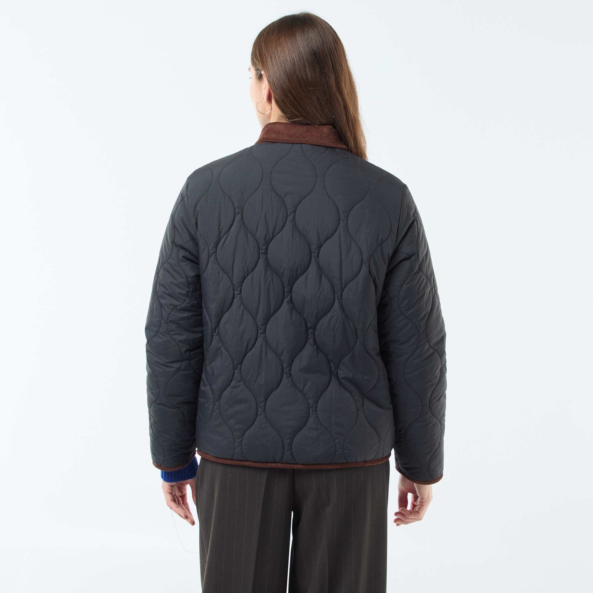 Veste chaude réversible NOIR
