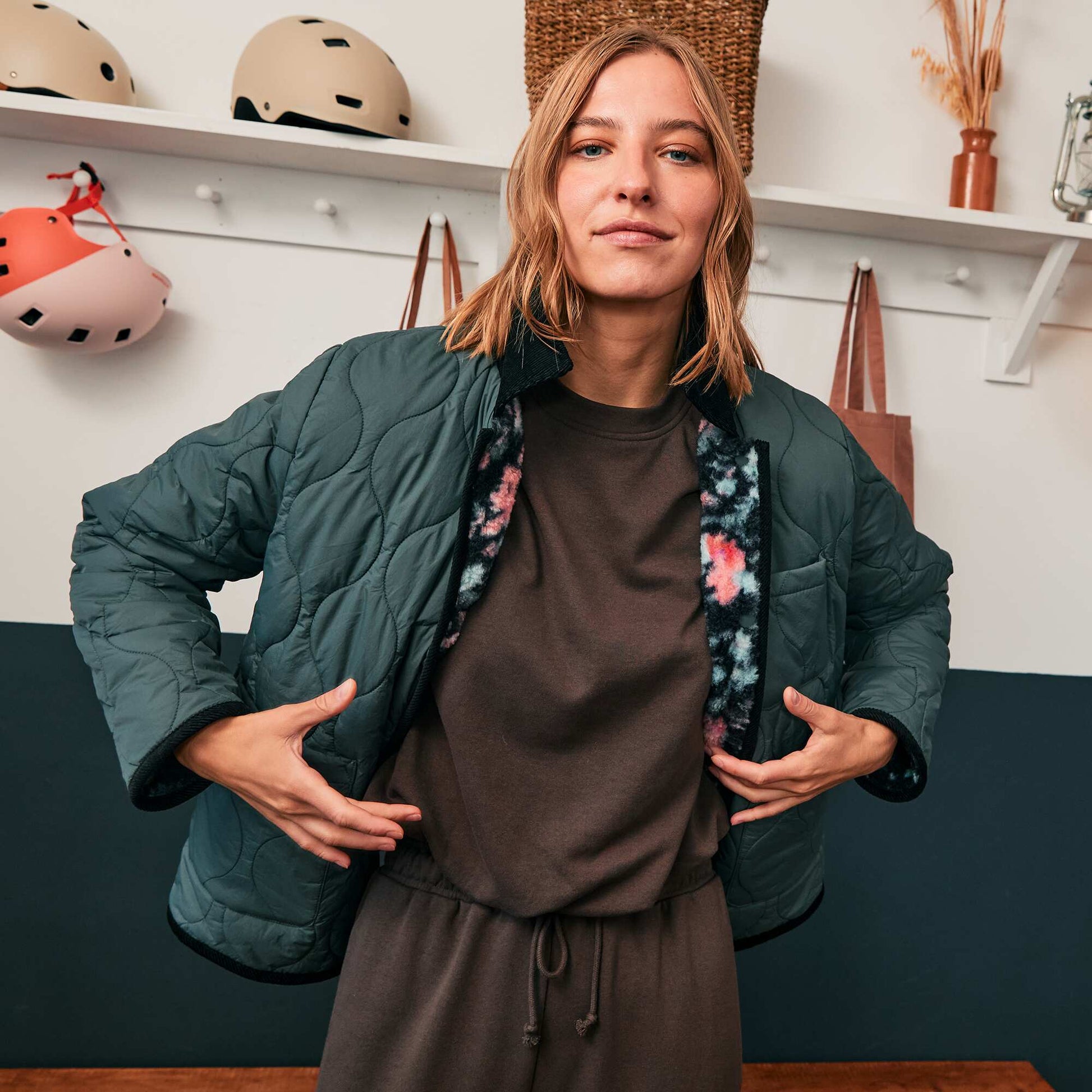 Veste chaude réversible KAKI