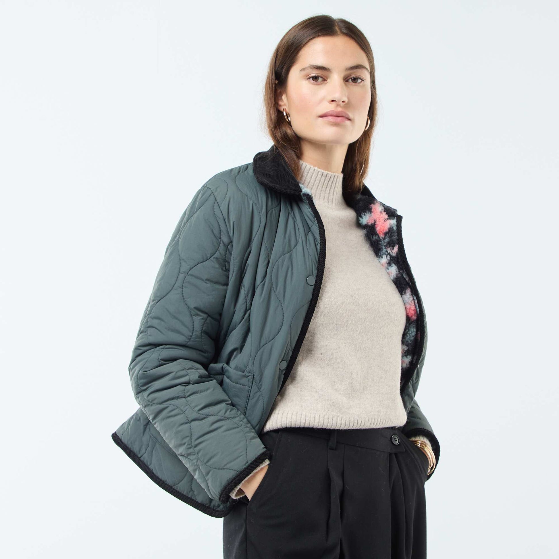Veste chaude réversible KAKI