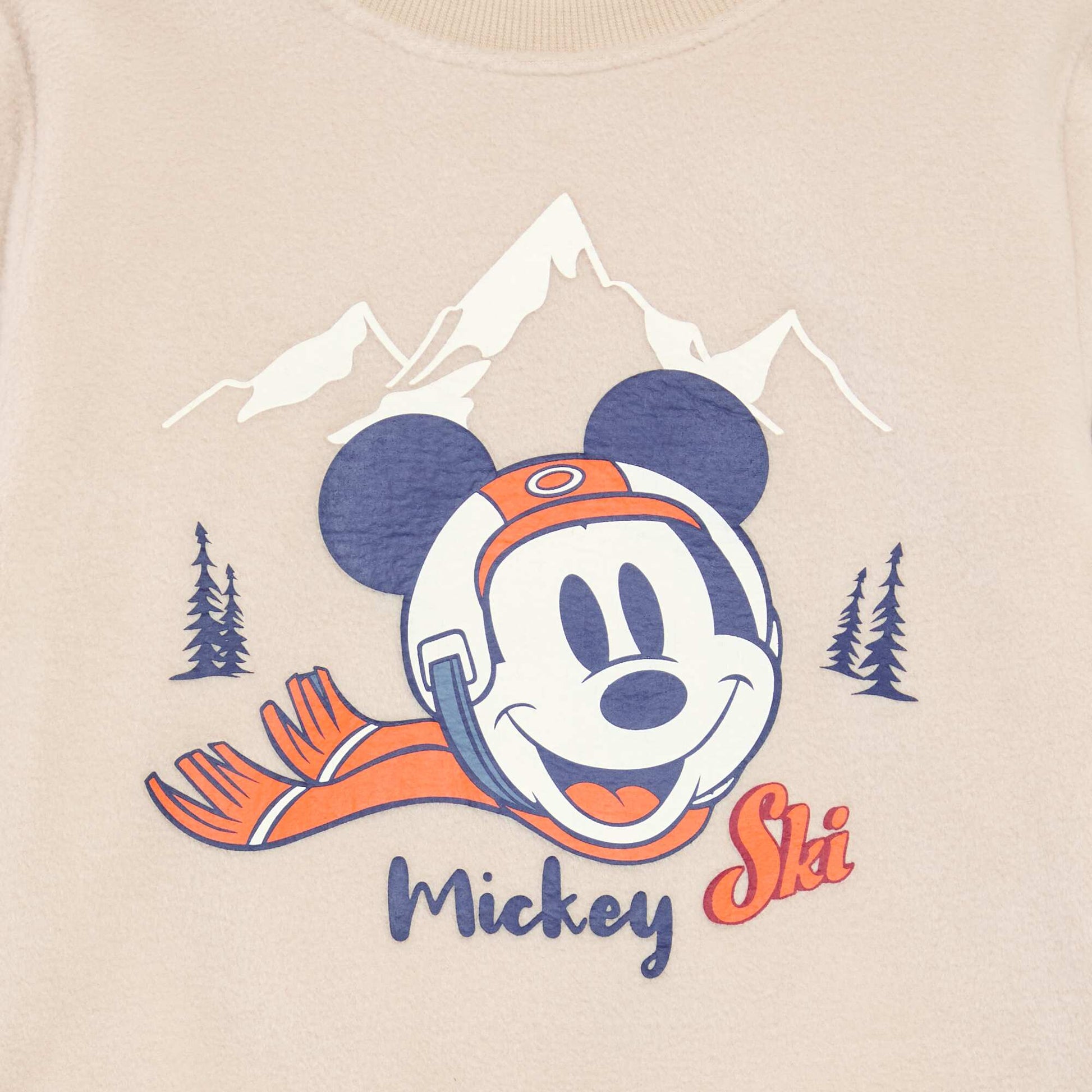 Ensemble de pyjama 'Disney' 'Mickey' en polaire BEIGE