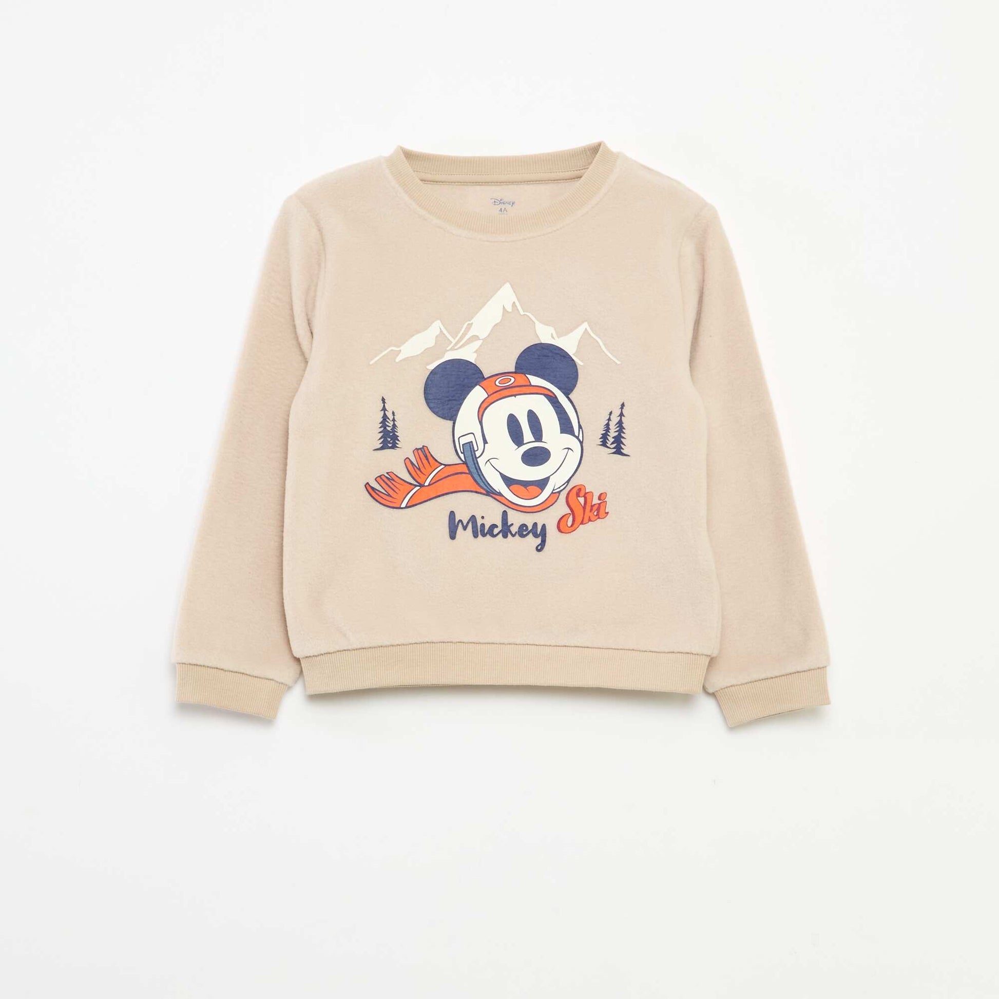 Ensemble de pyjama 'Disney' 'Mickey' en polaire BEIGE