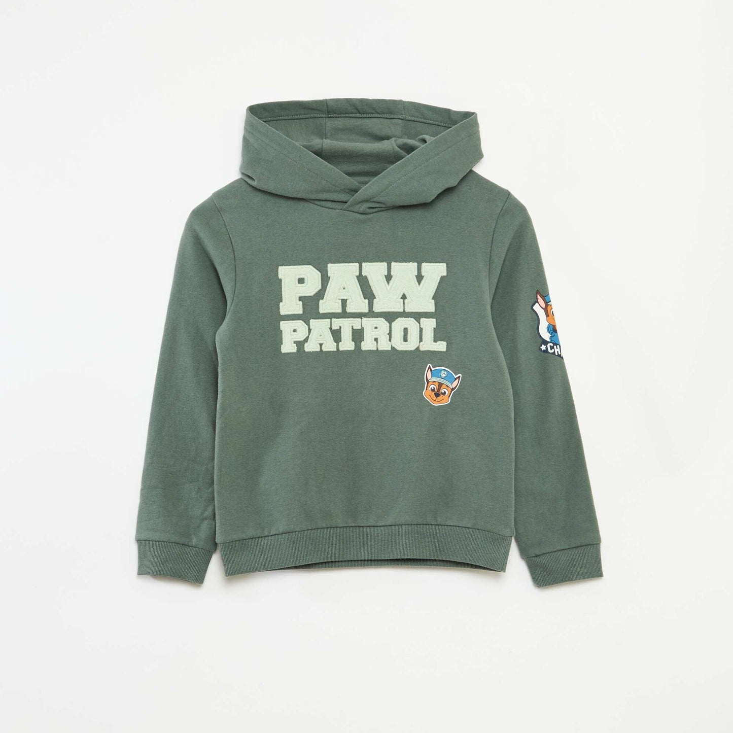 Sweat à capuche 'Patpatrouille' en polaire coton VERT