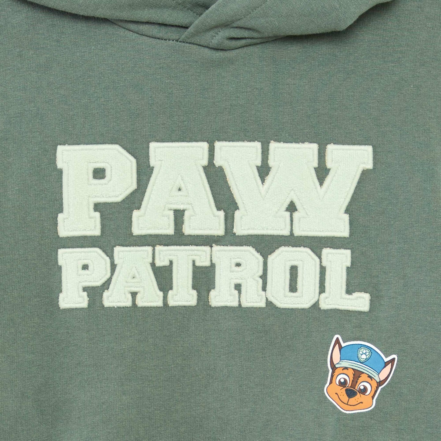 Sweat à capuche 'Patpatrouille' en polaire coton VERT