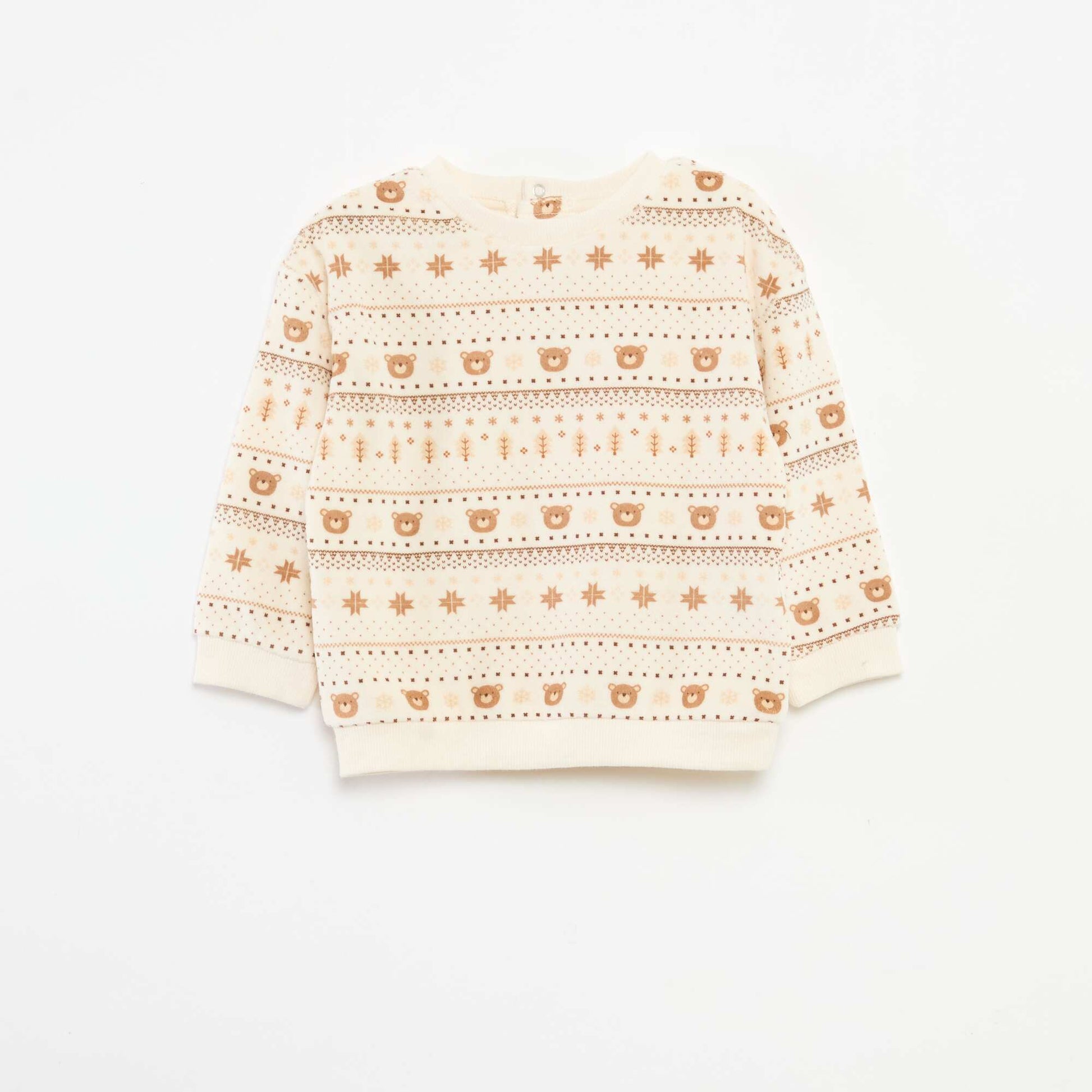 Ensemble de pyjama en velours + gilet interlock en coton BEIGE