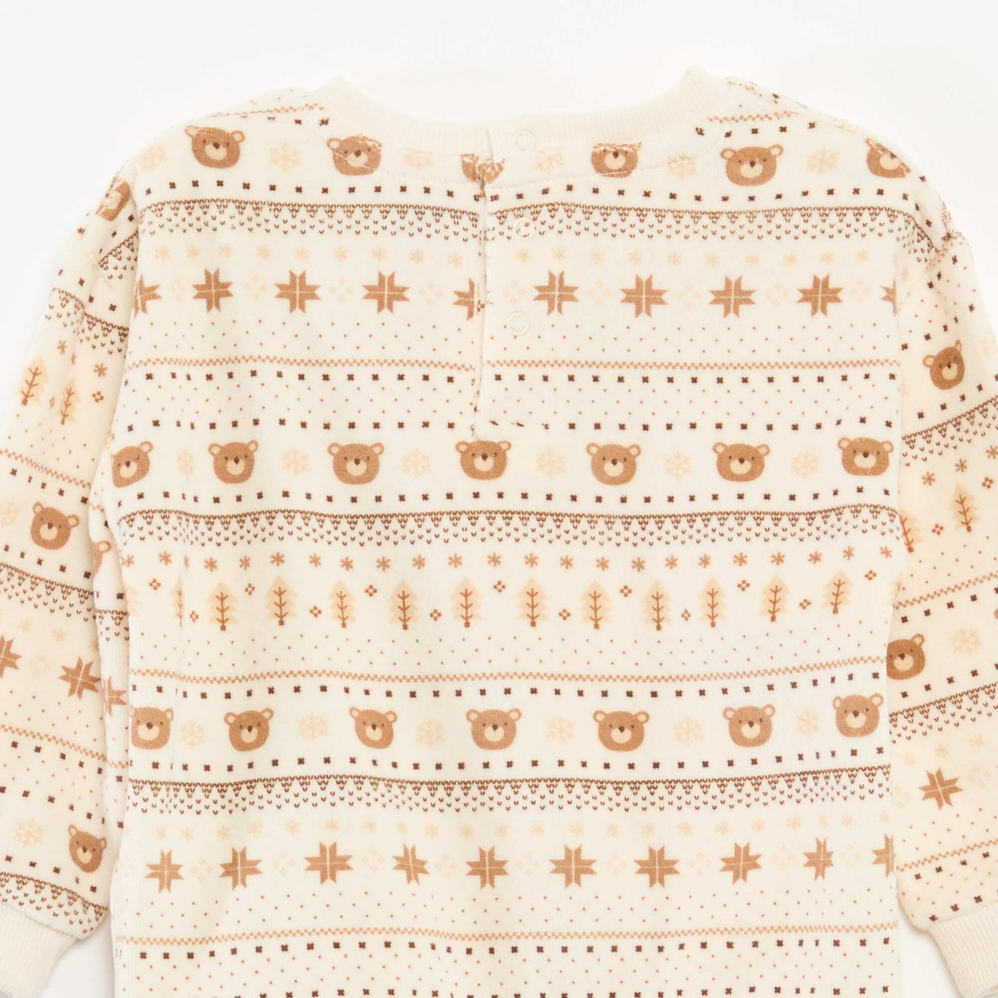 Ensemble de pyjama en velours + gilet interlock en coton BEIGE