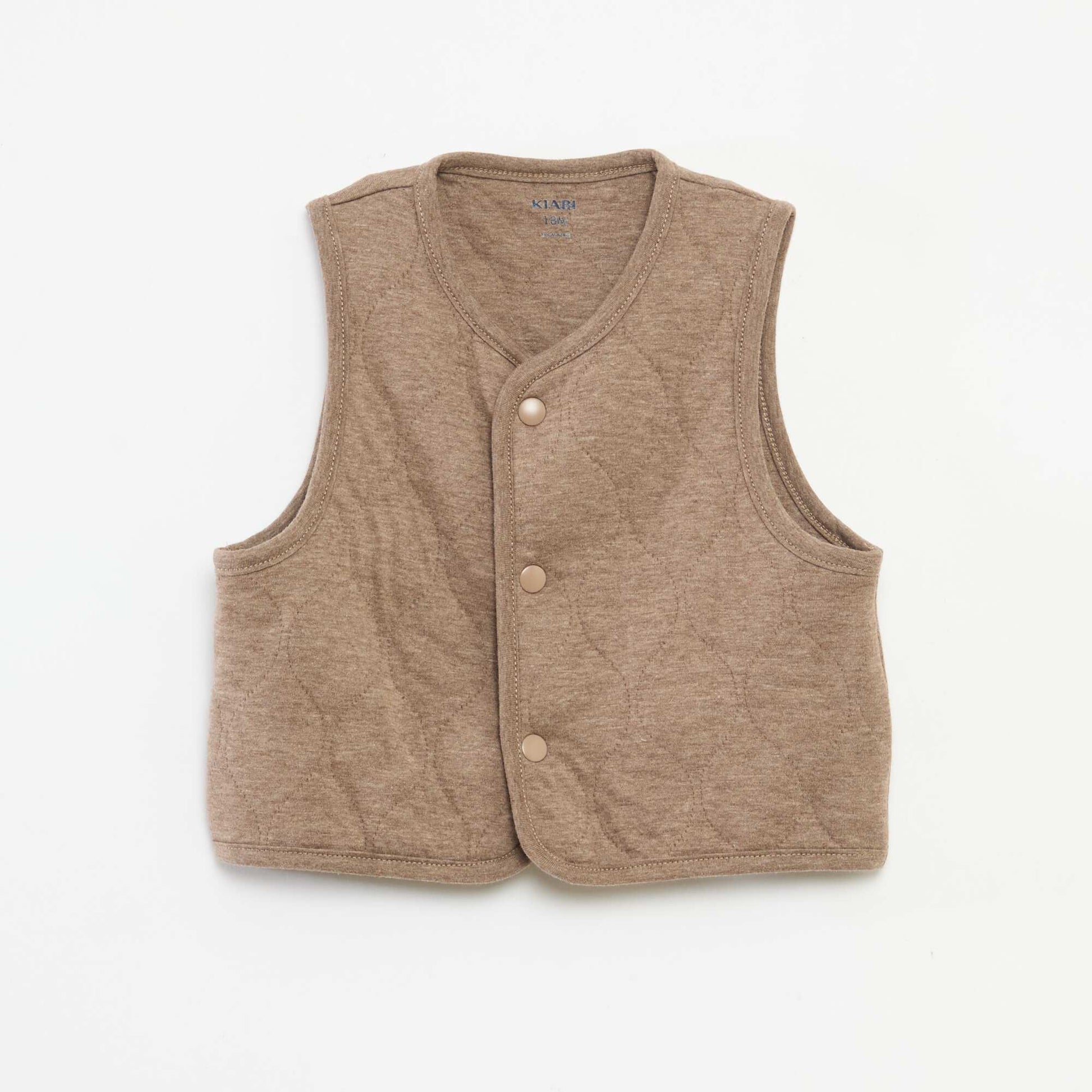 Ensemble de pyjama en velours + gilet interlock en coton BEIGE