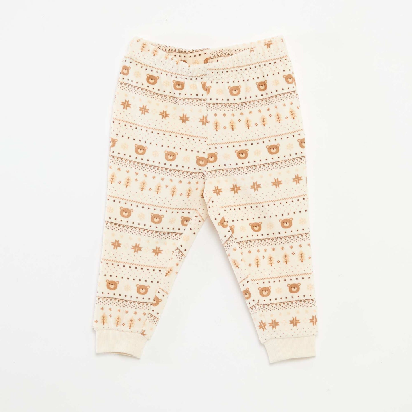 Ensemble de pyjama en velours + gilet interlock en coton BEIGE