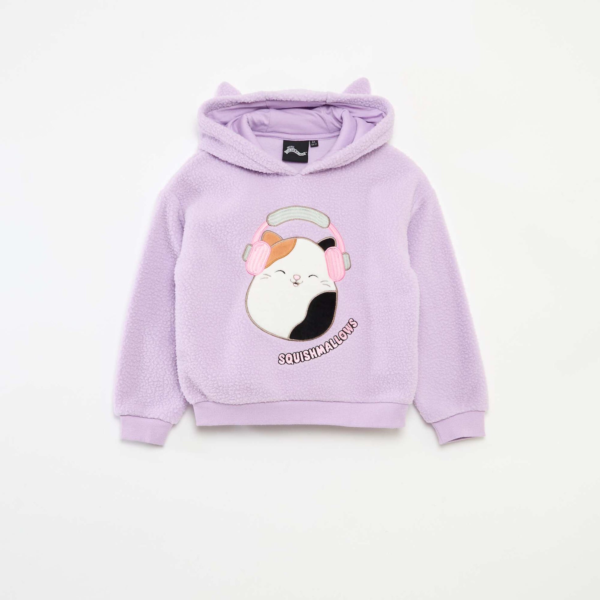 Sweat à capuche animée 'Squishmallows' effet moutonné uni VIOLET
