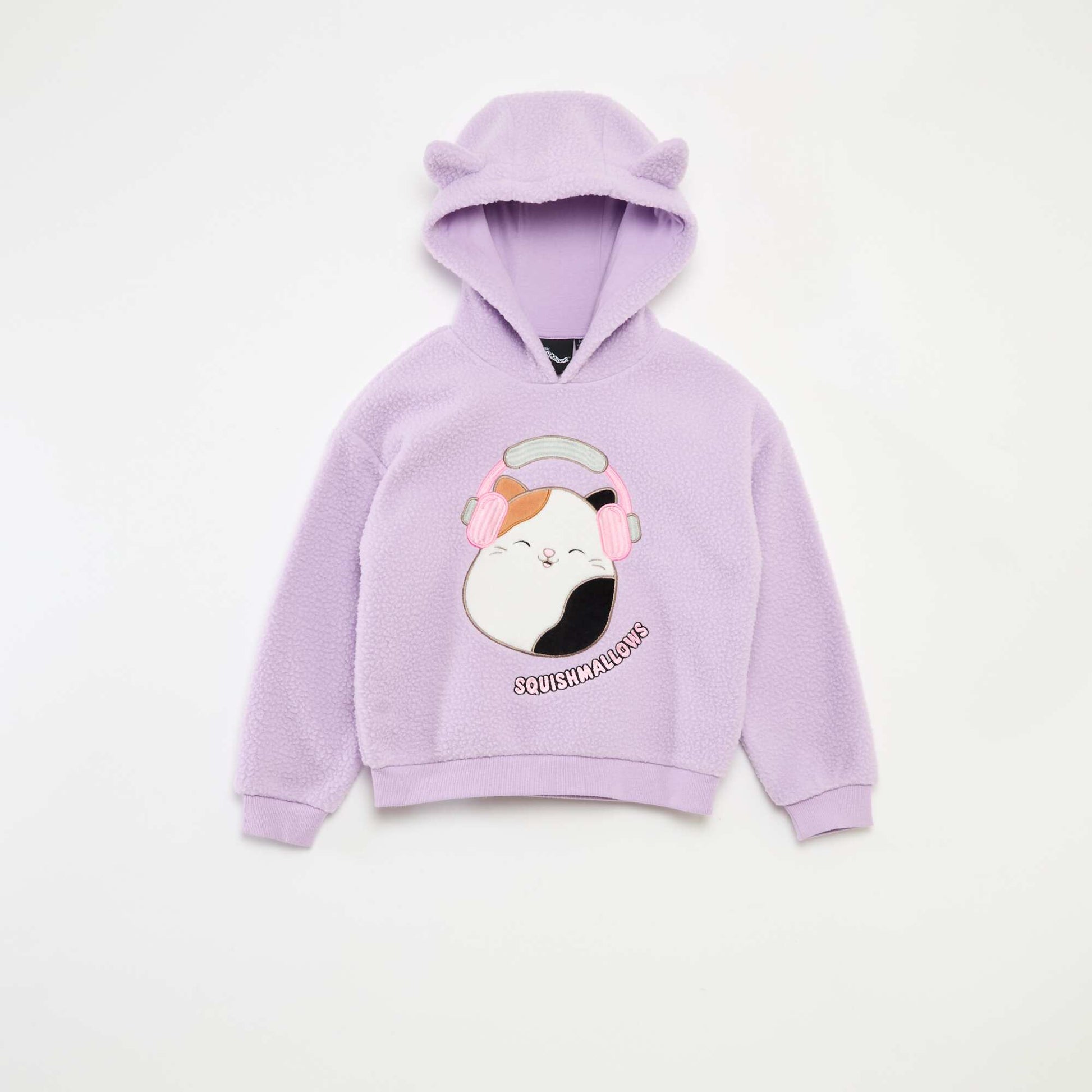 Sweat à capuche animée 'Squishmallows' effet moutonné uni VIOLET
