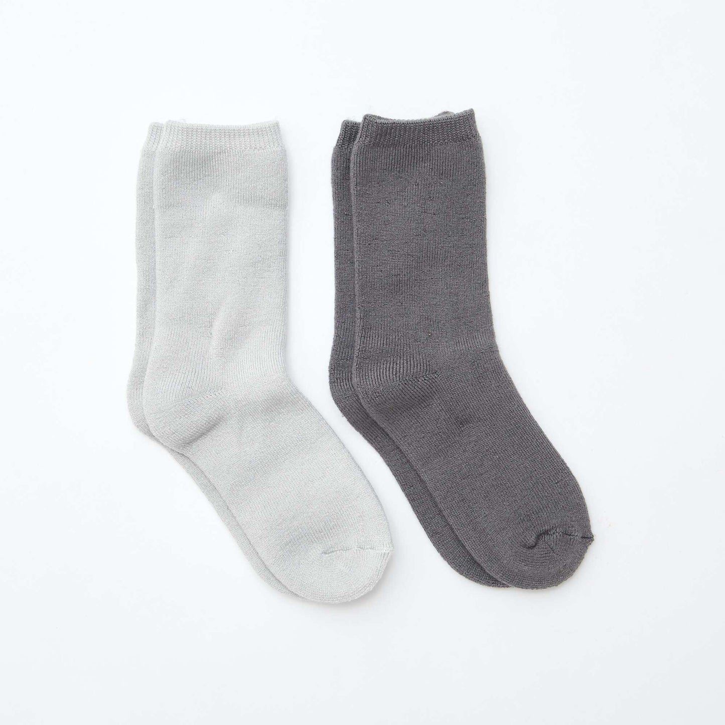 Lot de 2 paires de chaussettes thermiques GRIS