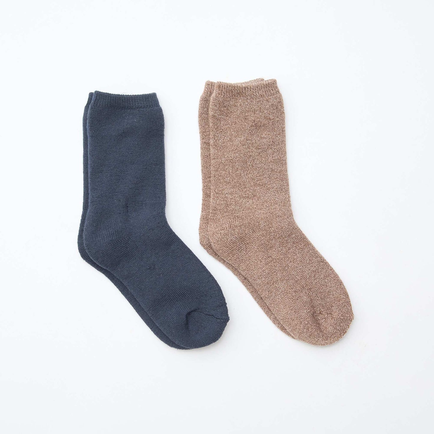 Lot de 2 paires de chaussettes thermiques MARRON