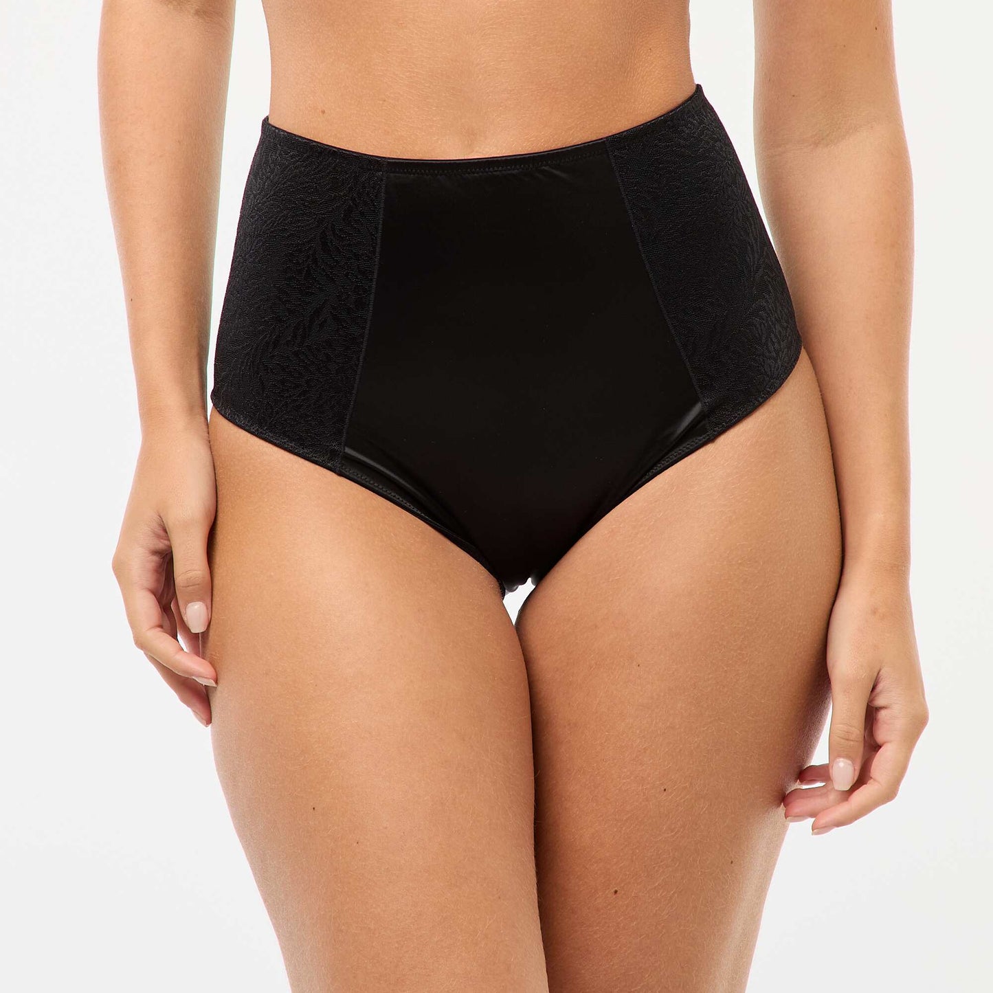 Culotte shapewear microfibre et dentelle NOIR