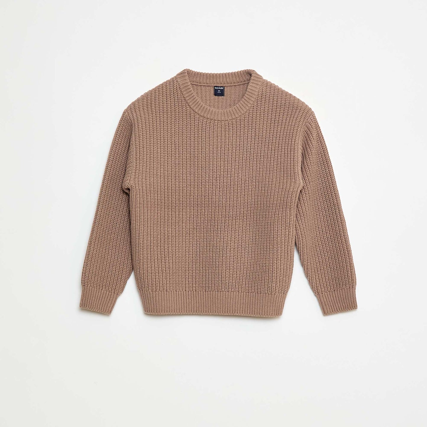 Pull tricoté en color block BEIGE