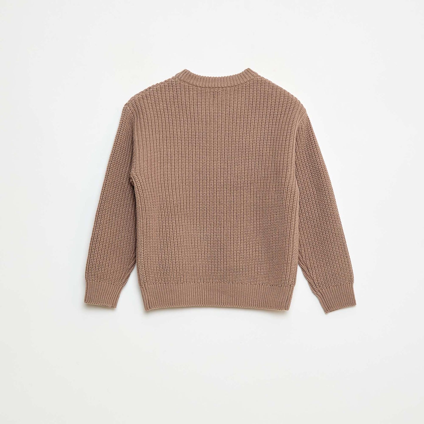 Pull tricoté en color block BEIGE