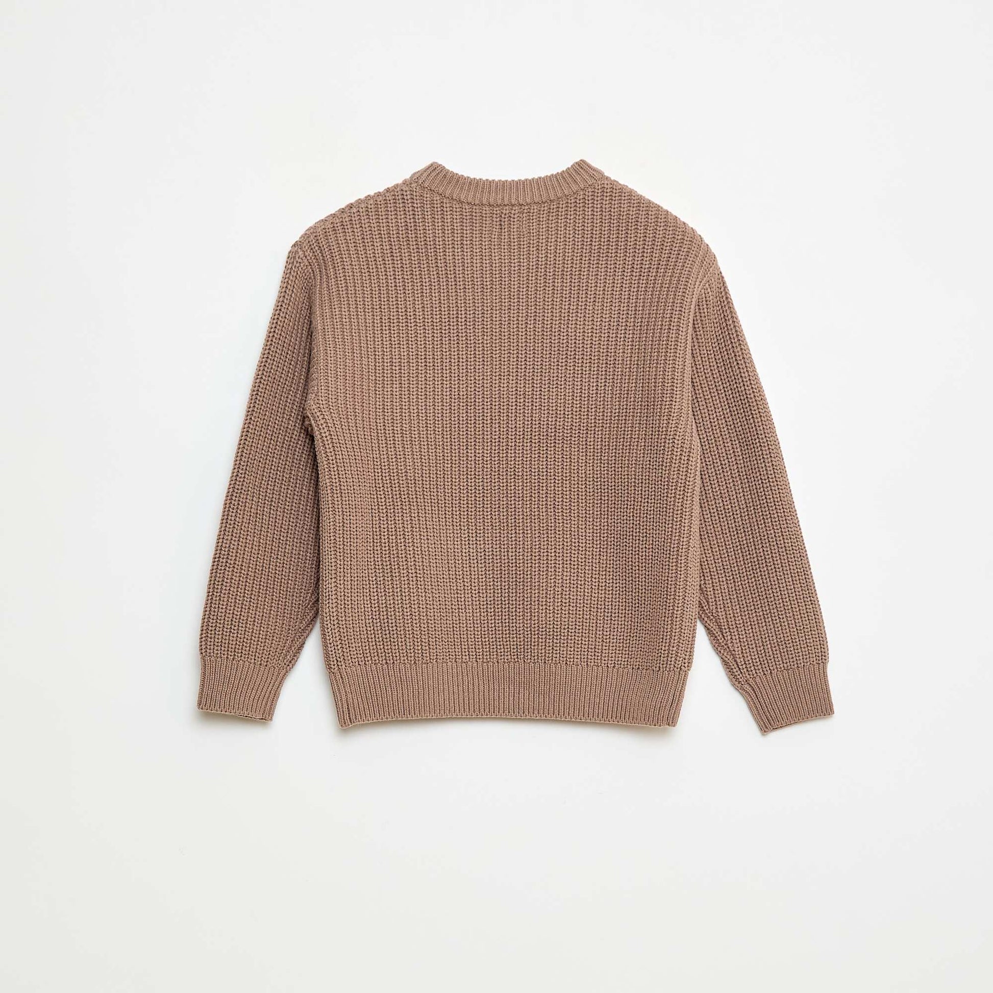 Pull tricoté en color block BEIGE