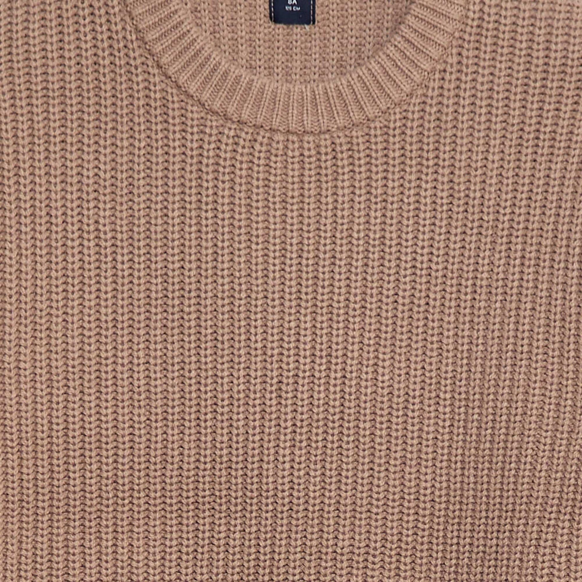 Pull tricoté en color block BEIGE